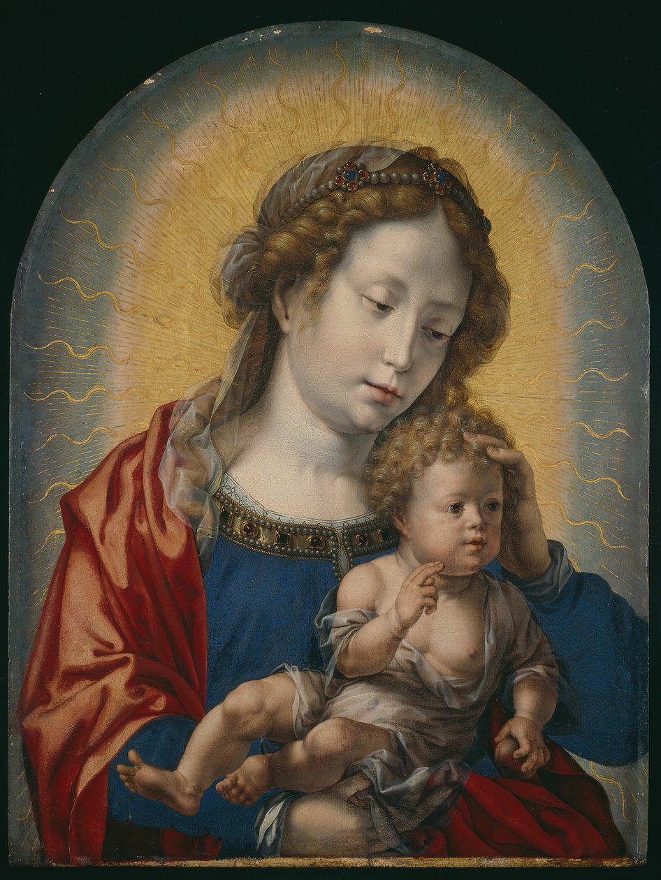 圣母与儿童，约1520年。 作者 扬·高萨特（Jan Gossaert）