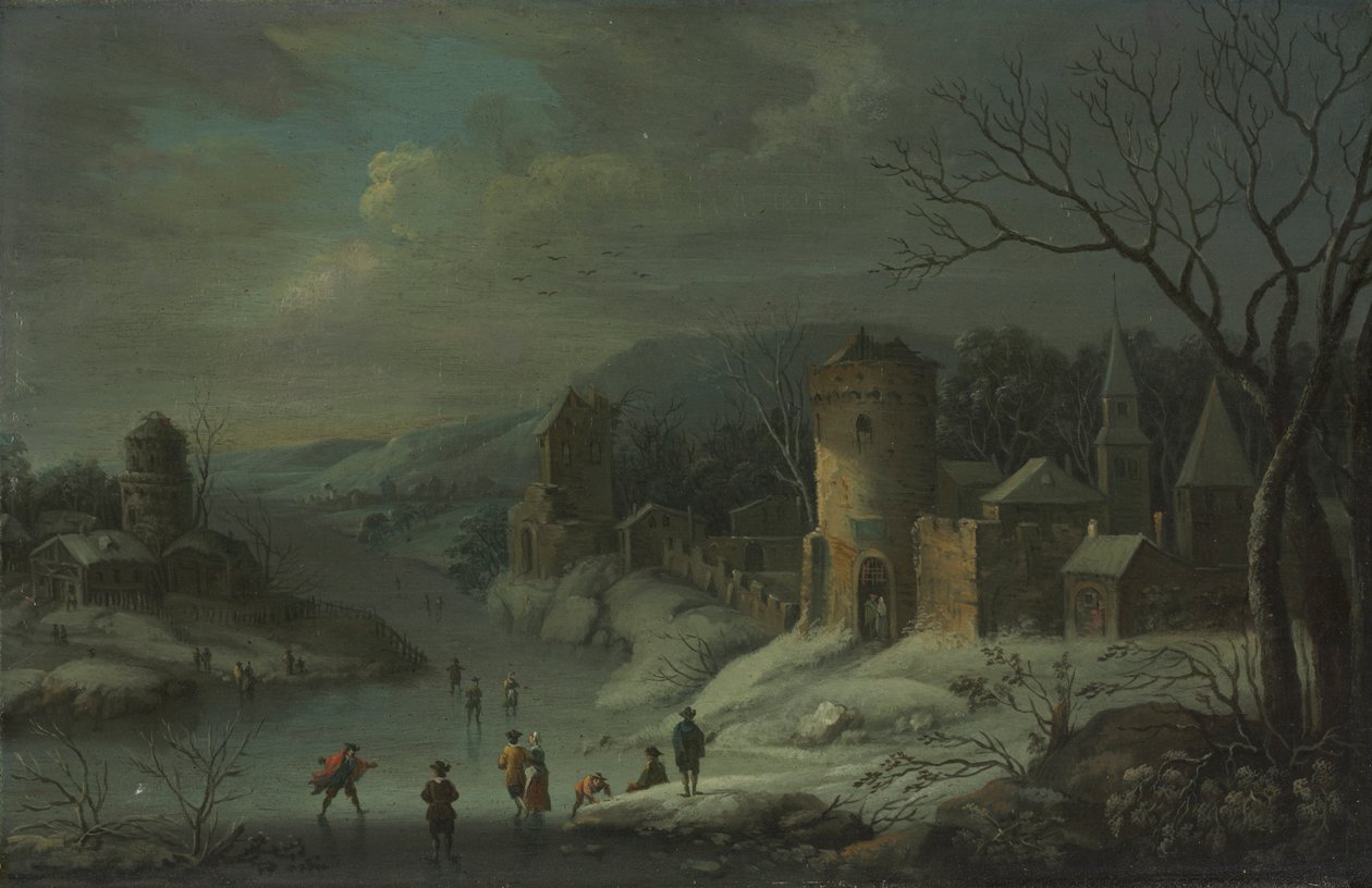 冬季风景c。 1680-1718年。 作者 扬·格里菲尔（Jan Griffier）