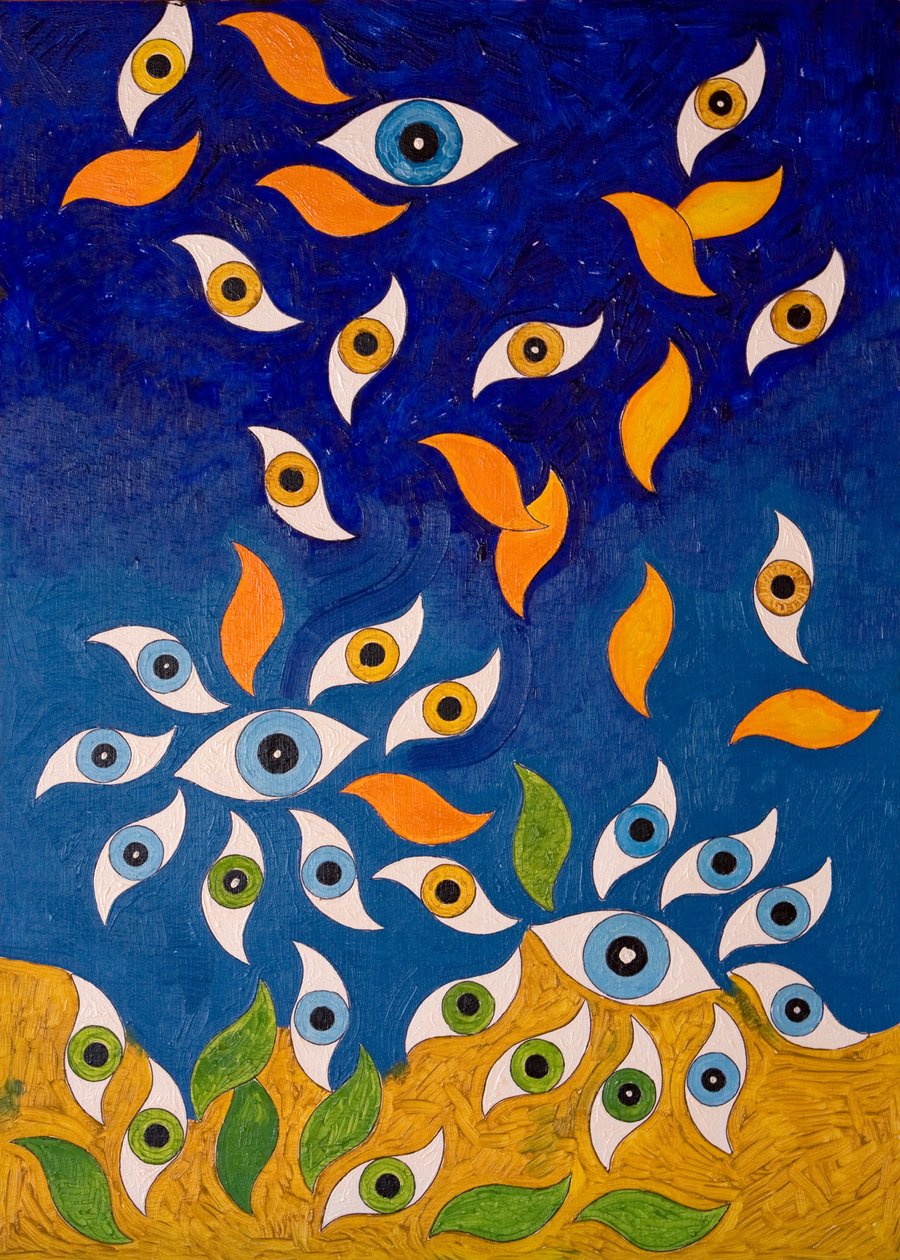 眼前一亮》，2006年（木板油画） 作者 扬·格罗内伯格