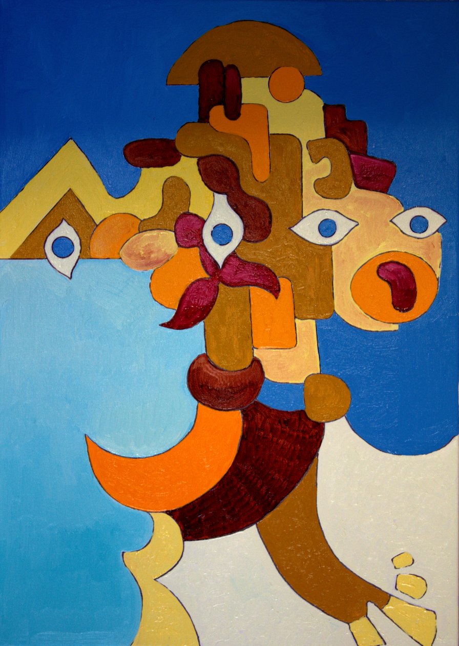 大斯芬克斯，2009年（布面油画） 作者 扬·格罗内伯格