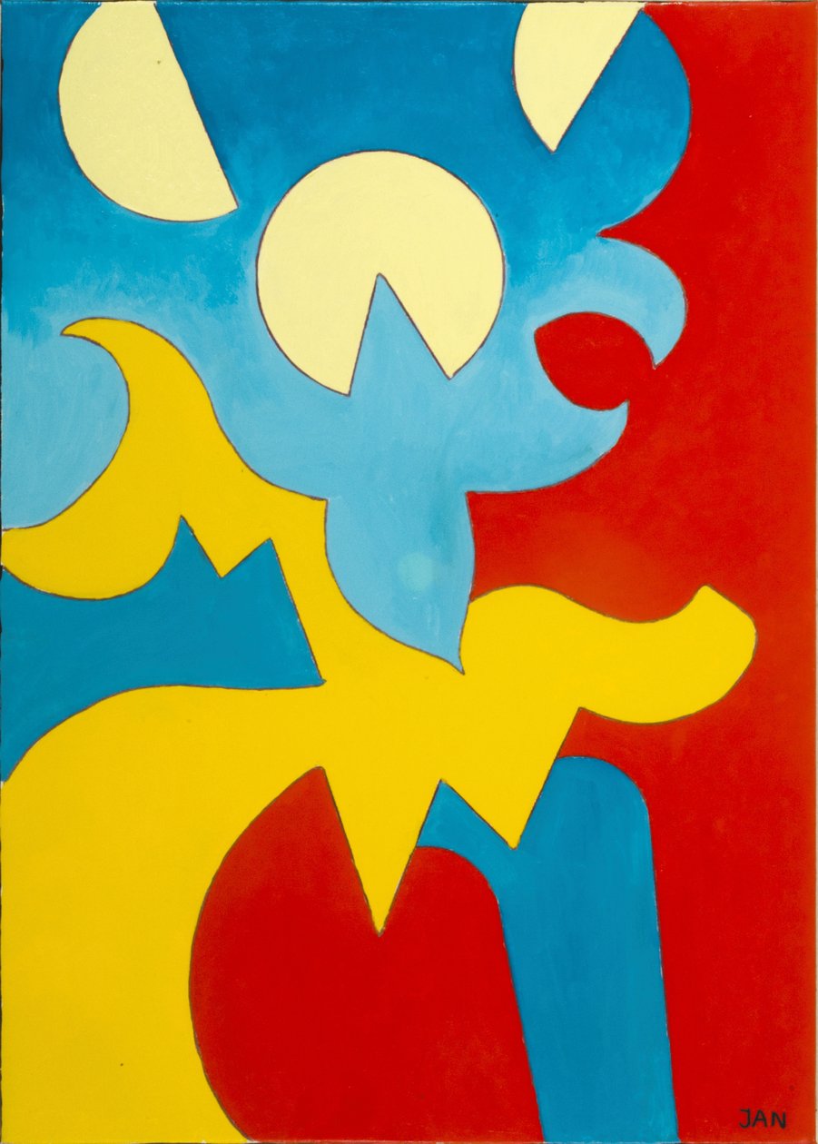 蓝-黄-红，2009（布面油画） 作者 扬·格罗内伯格