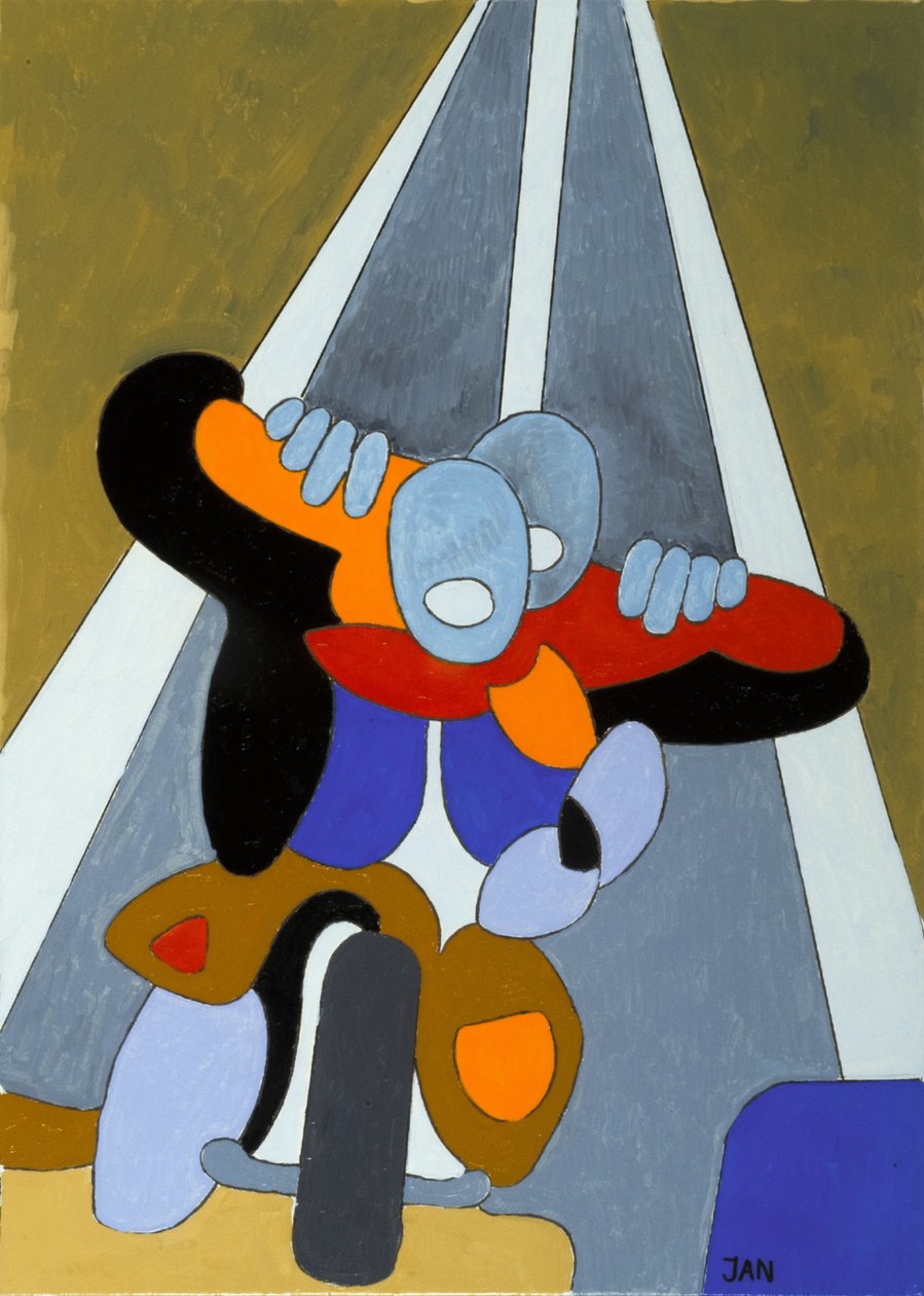 轻松骑行》，2009年（布面油画） 作者 扬·格罗内伯格
