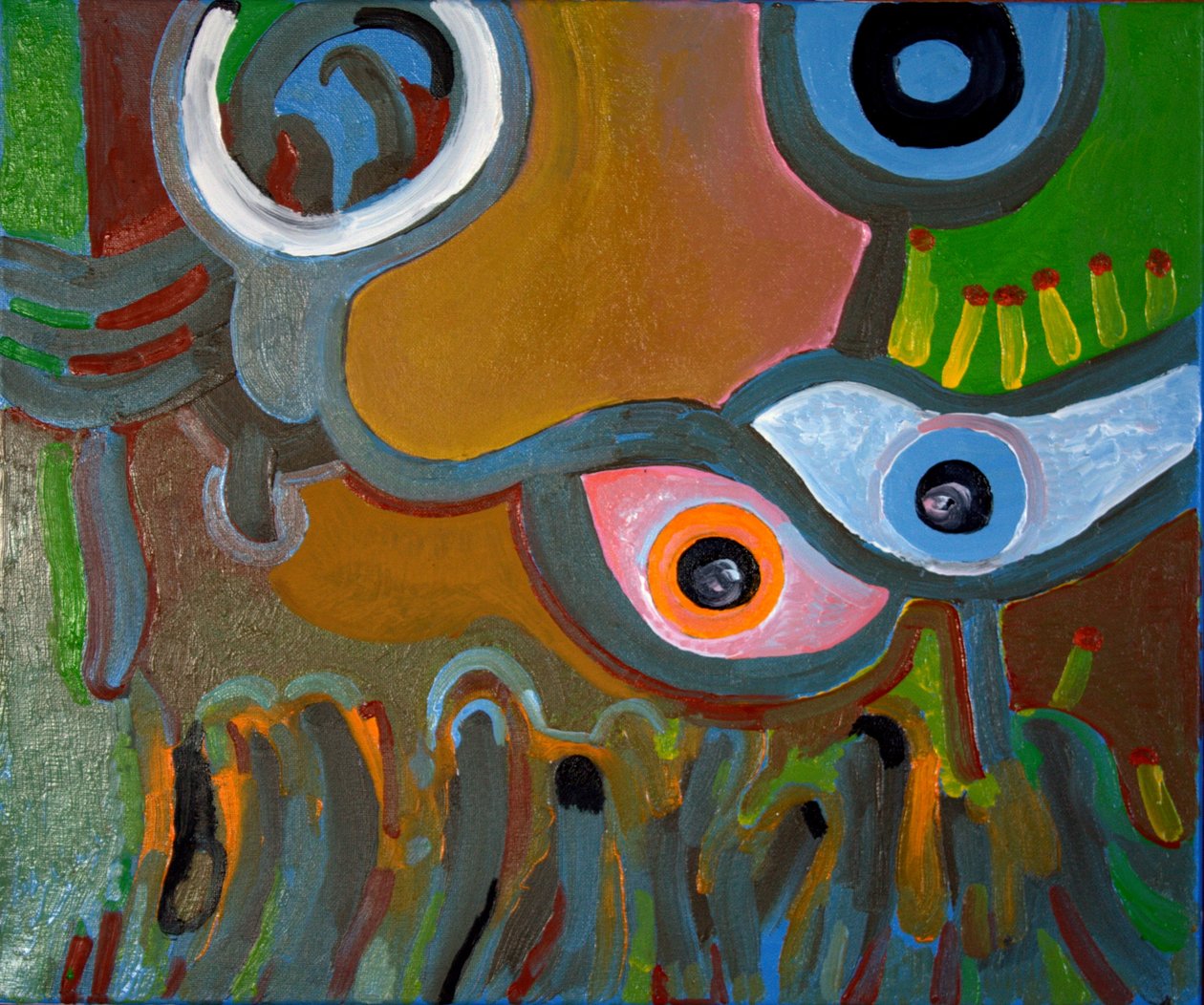 眼睛不相信他们所看到的，2009年（布面油画）。 作者 扬·格罗内伯格