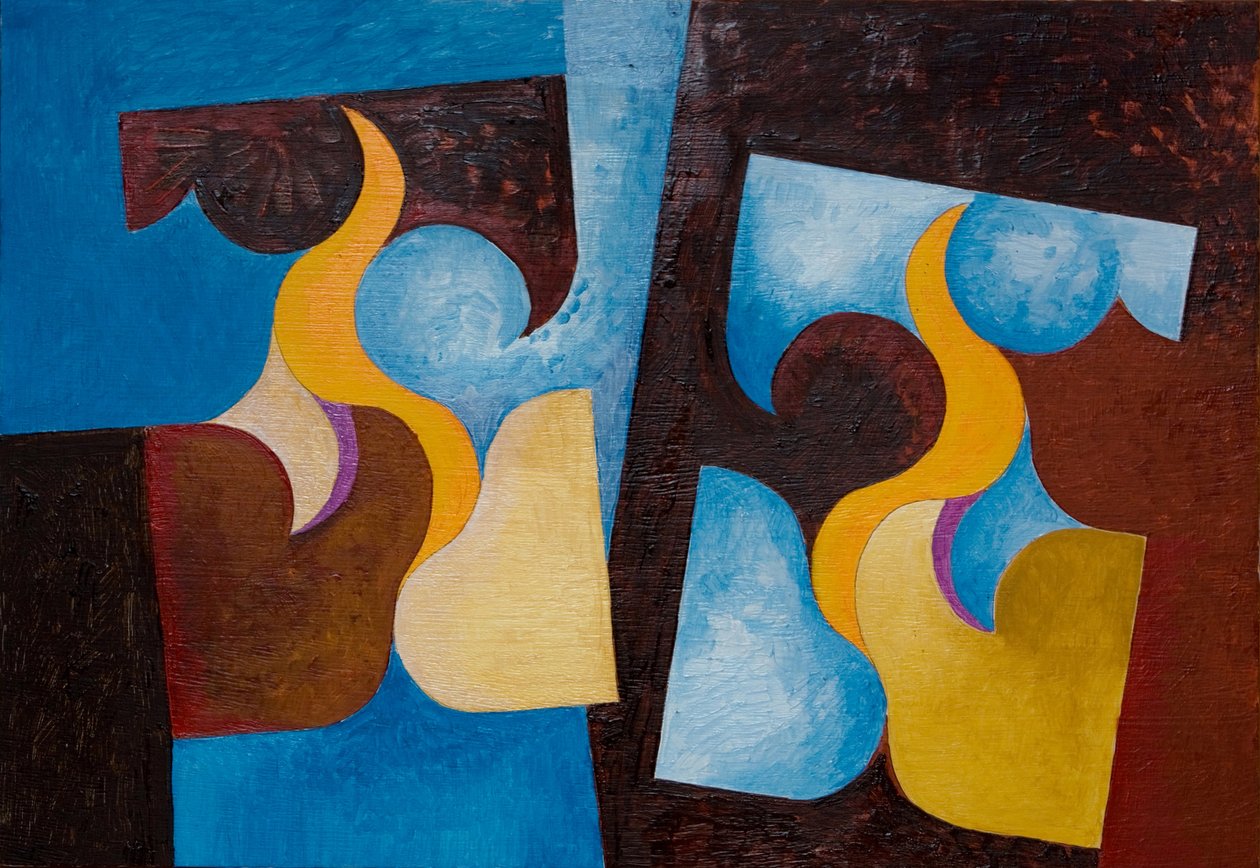 火焰舔上来，2007年（木板油画） 作者 扬·格罗内伯格
