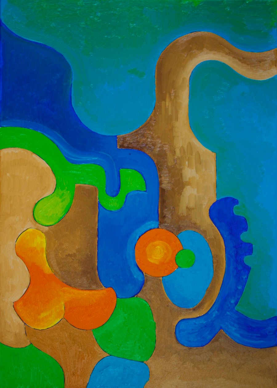 在高期望值中，2009年（布面油画） 作者 扬·格罗内伯格