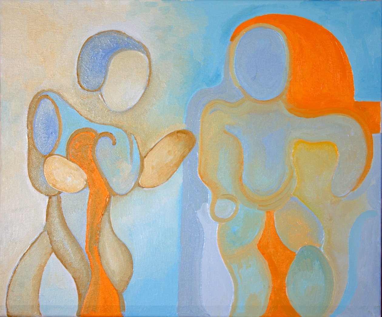 男人和女人Nr 1，2009（布面油画） 作者 扬·格罗内伯格