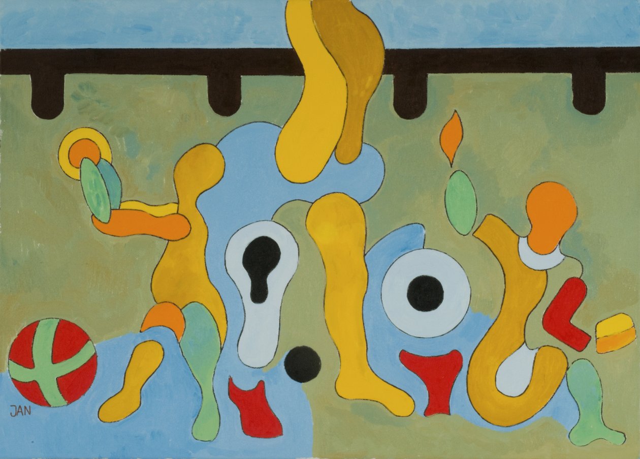 露天剧场》，2009年（布面油画）。 作者 扬·格罗内伯格