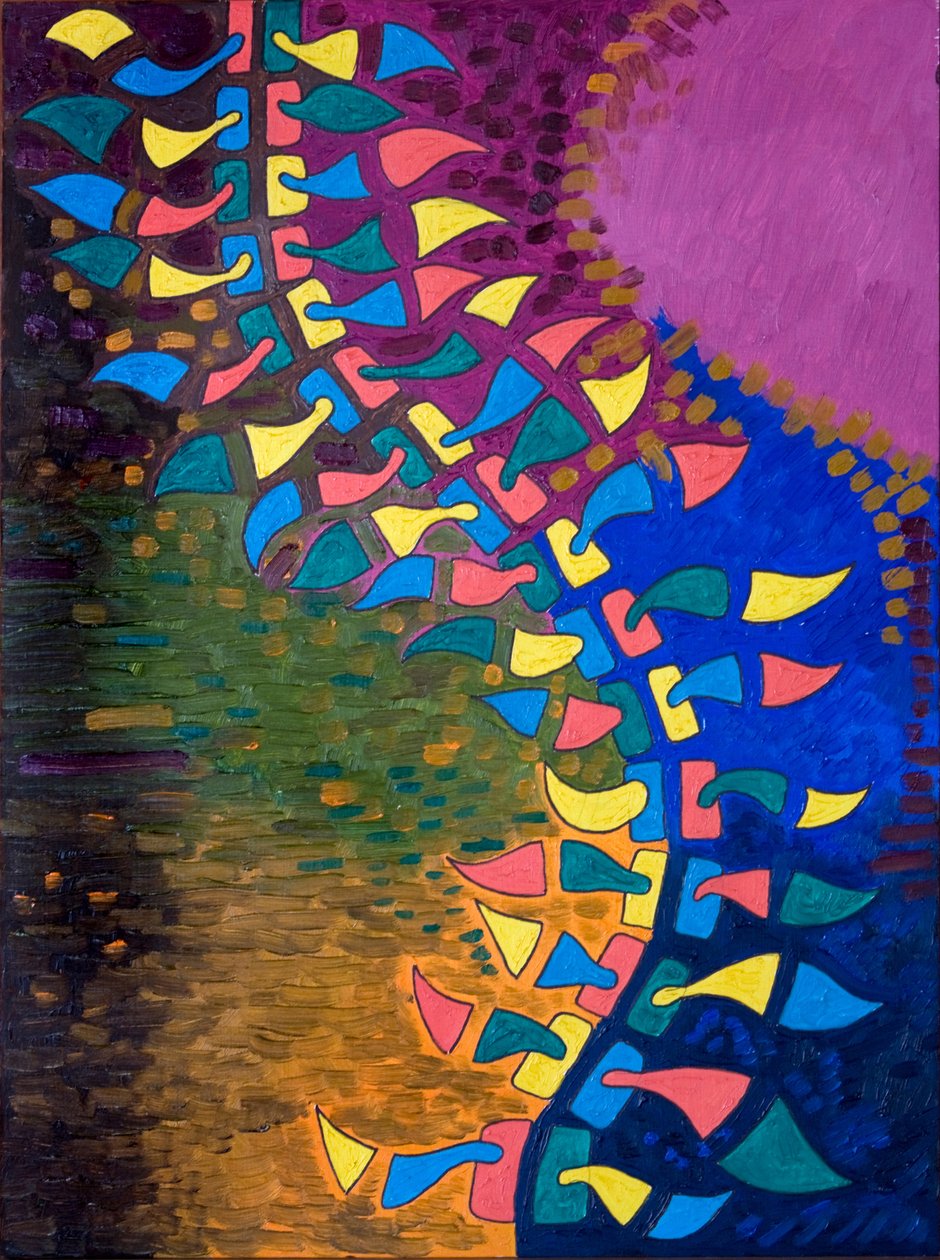 狂喜中的脊柱，2006年（木板油画） 作者 扬·格罗内伯格
