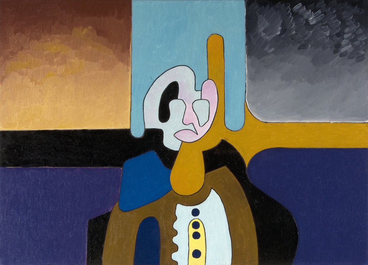 老年物理学家不再理解这个世界》，2008年（布面油画）。 作者 扬·格罗内伯格
