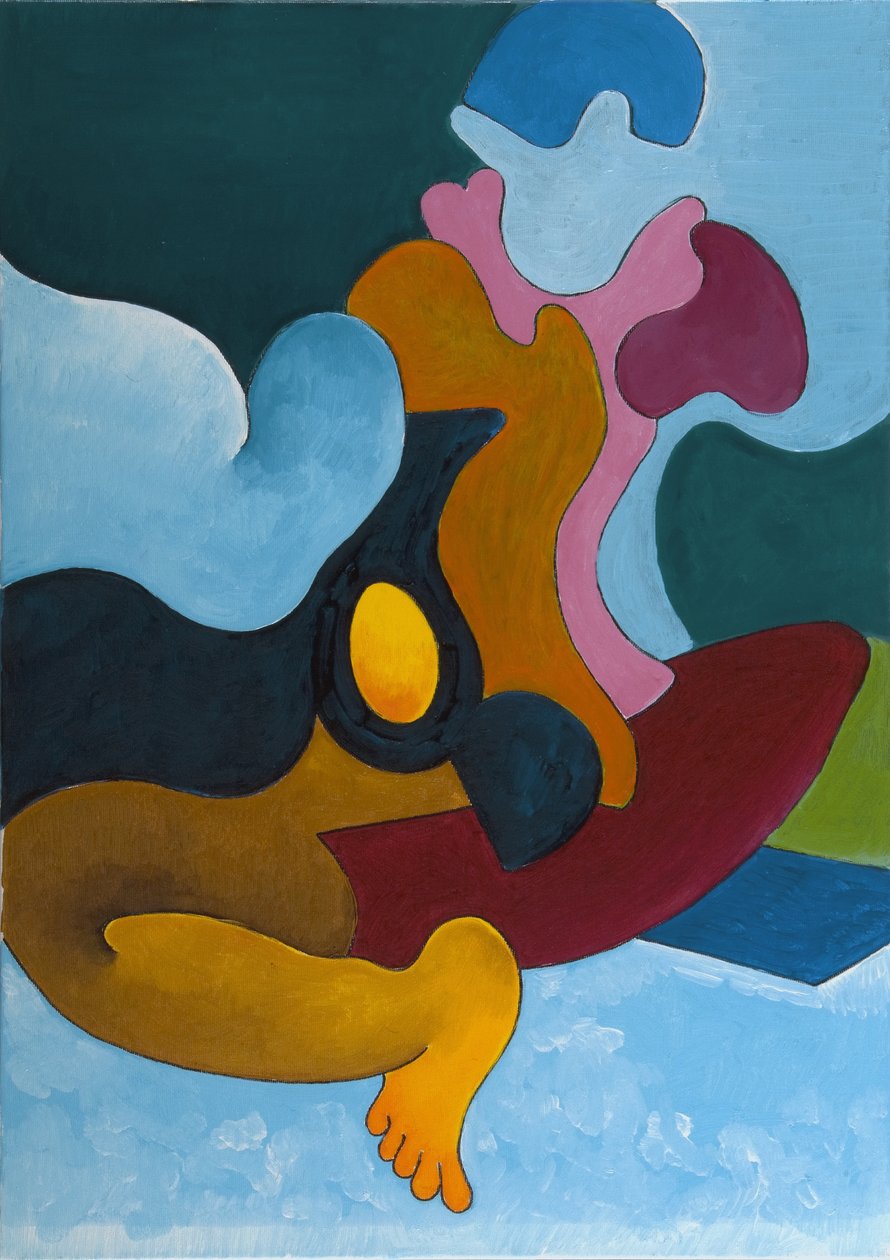 金蛋》，2008年（布面油画）。 作者 扬·格罗内伯格