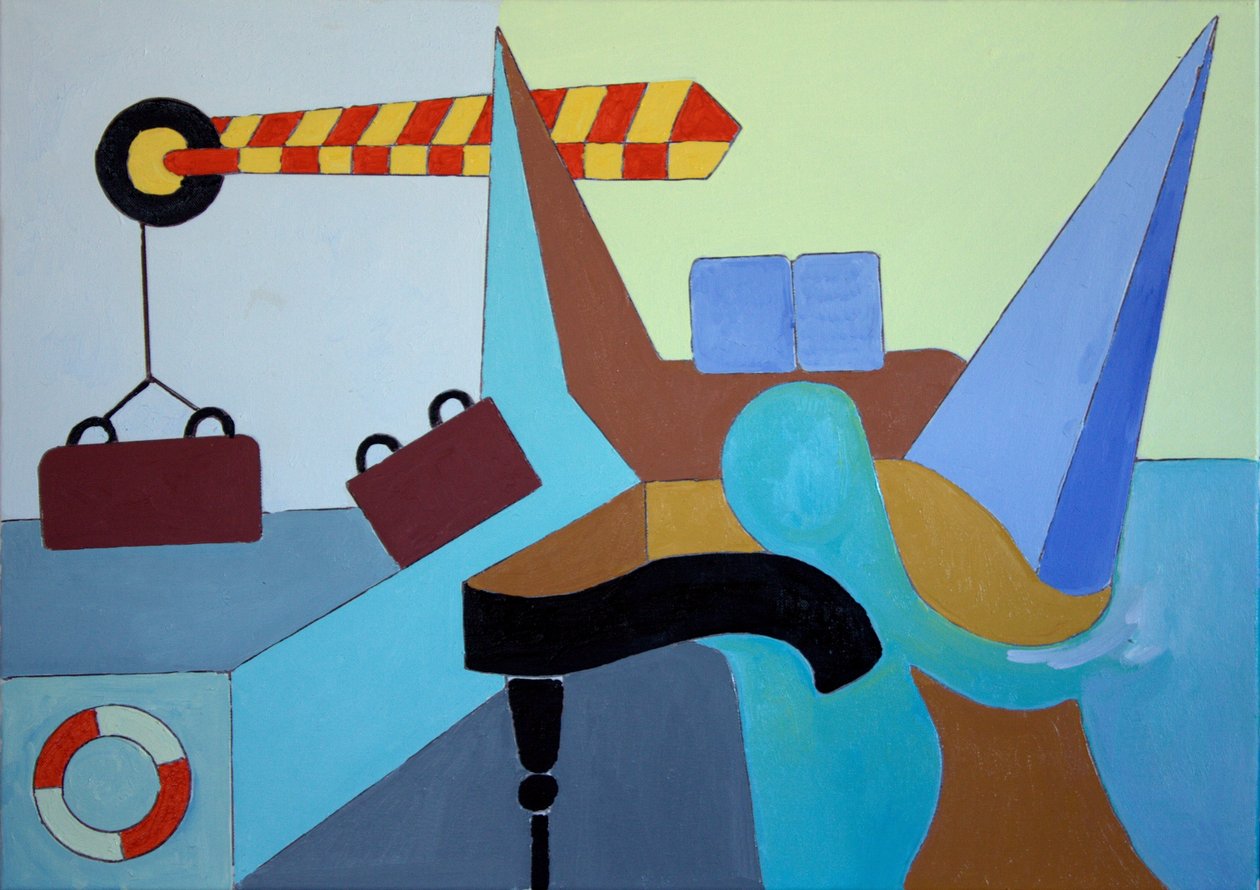 告别施坦威的最后机会，2009年（布面油画）。 作者 扬·格罗内伯格