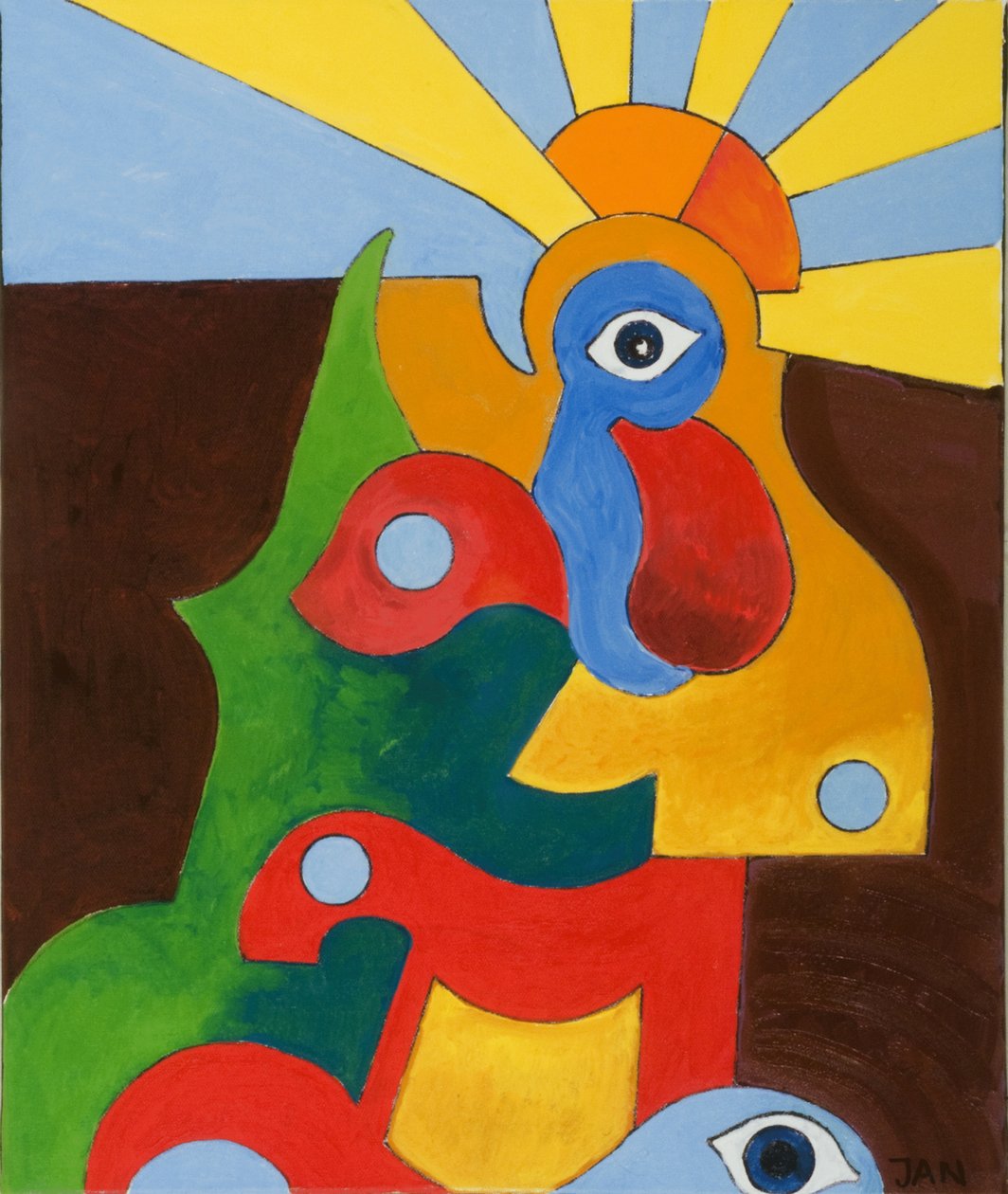 小鸡宝宝》，2009年（布面油画）。 作者 扬·格罗内伯格