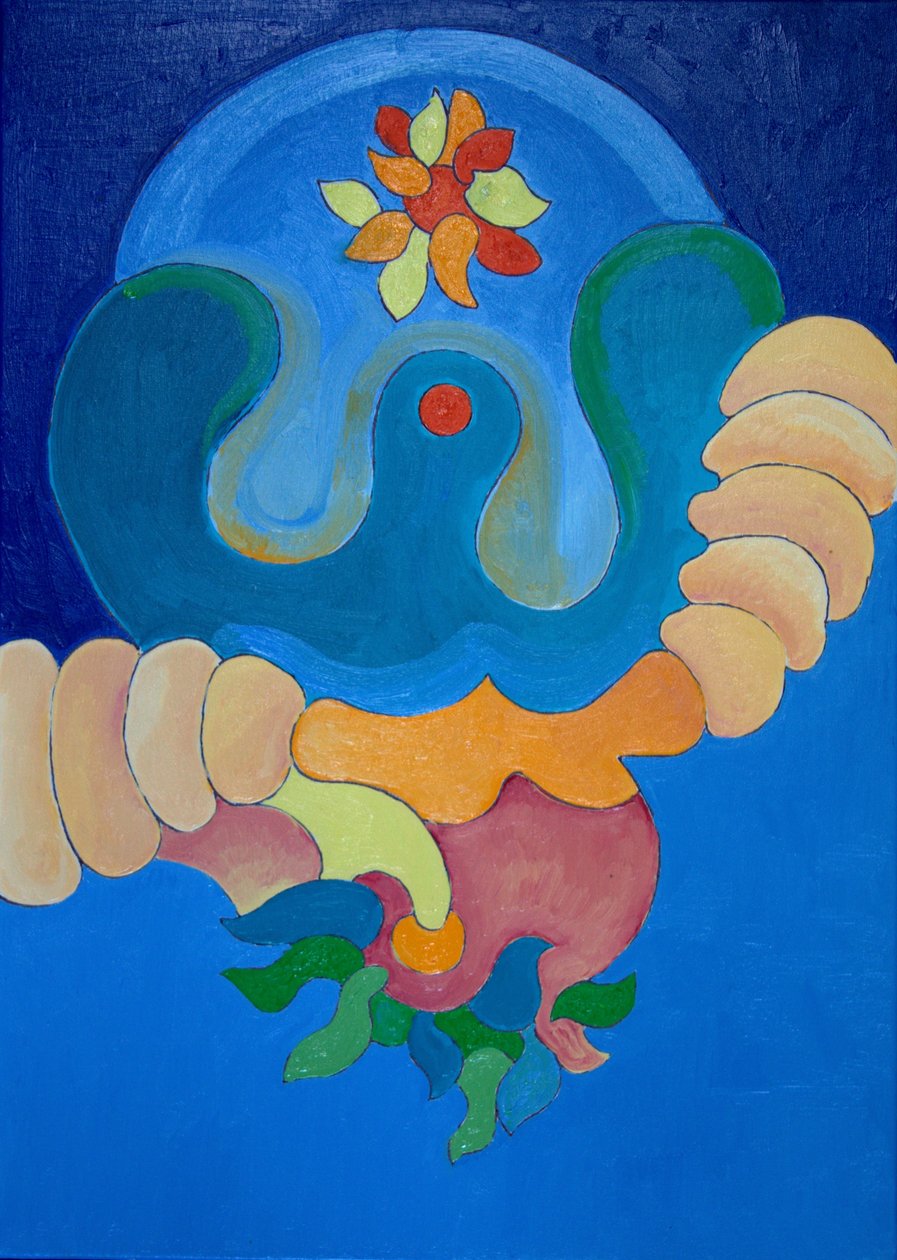 进入宗教的第一步，2009年（布面油画）。 作者 扬·格罗内伯格