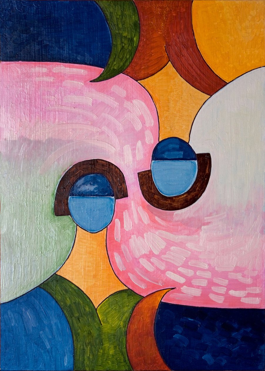 颠倒的和内向的，2007年（木板油画） 作者 扬·格罗内伯格