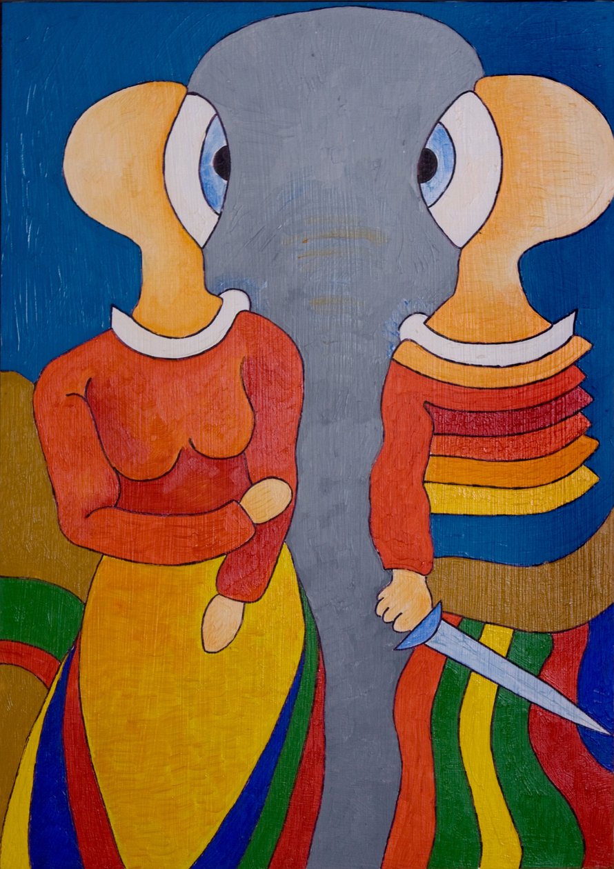 我们之间的力量是什么，2007年（木板油画） 作者 扬·格罗内伯格