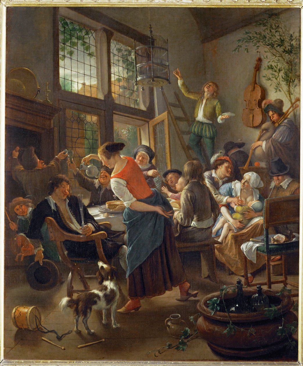 家庭聚餐... 作者 扬·哈维克斯（Jan Havicksz）。斯汀