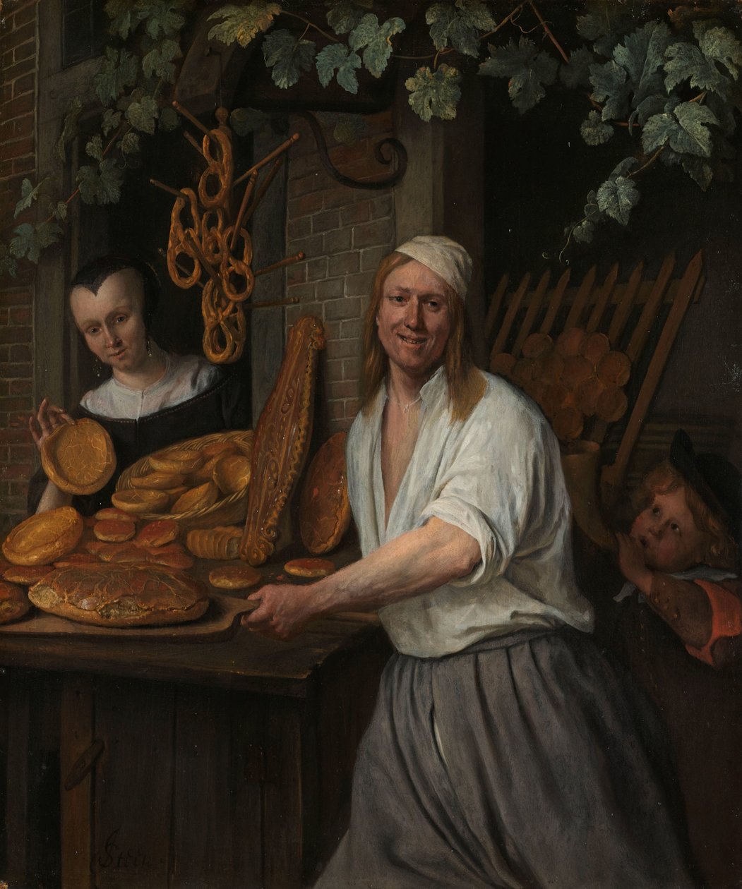 面包师 Arent Oostwaard 和他的妻子 Catharina Keizerswaard
莱顿面包师 Arent Oostwaard 和他的妻子 Catharina Keizerswaard 作者 扬·哈维克斯（Jan Havicksz）。斯汀