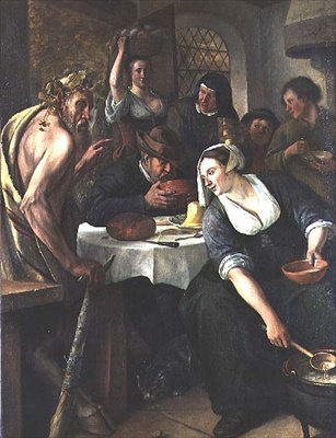 萨提尔与农夫 作者 扬·哈维克斯（Jan Havicksz）。斯汀