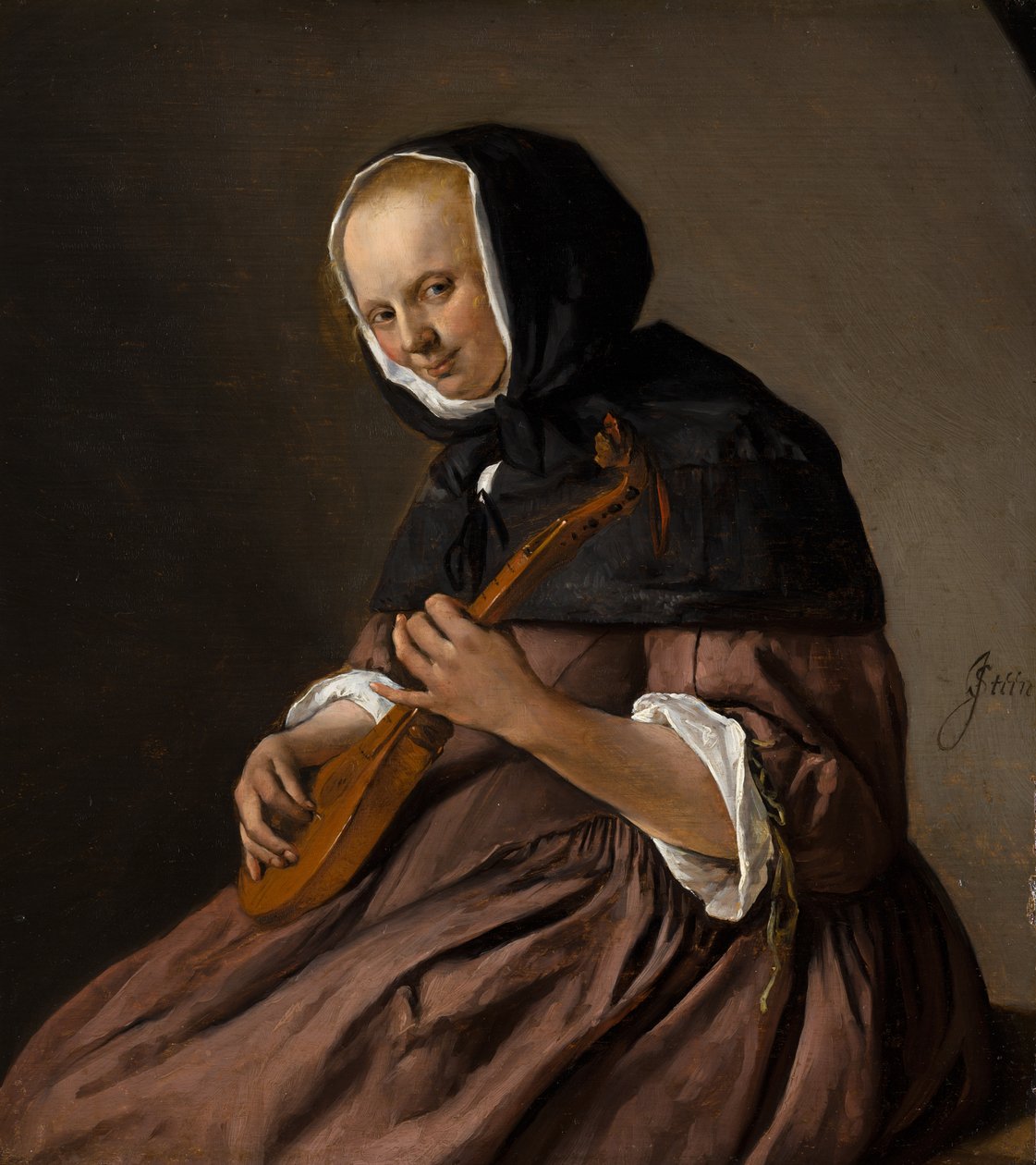 演奏Cittern的妇女，c。 1662 作者 扬·哈维克斯（Jan Havicksz）。斯汀
