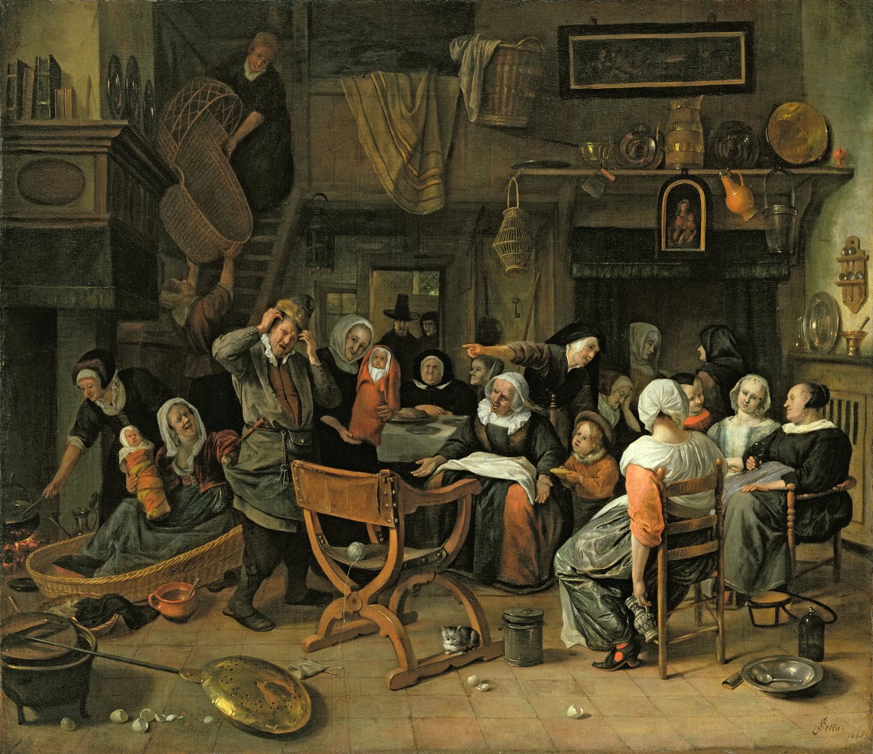 洗礼盛宴，1668年 作者 扬·哈维克斯佐恩·斯汀