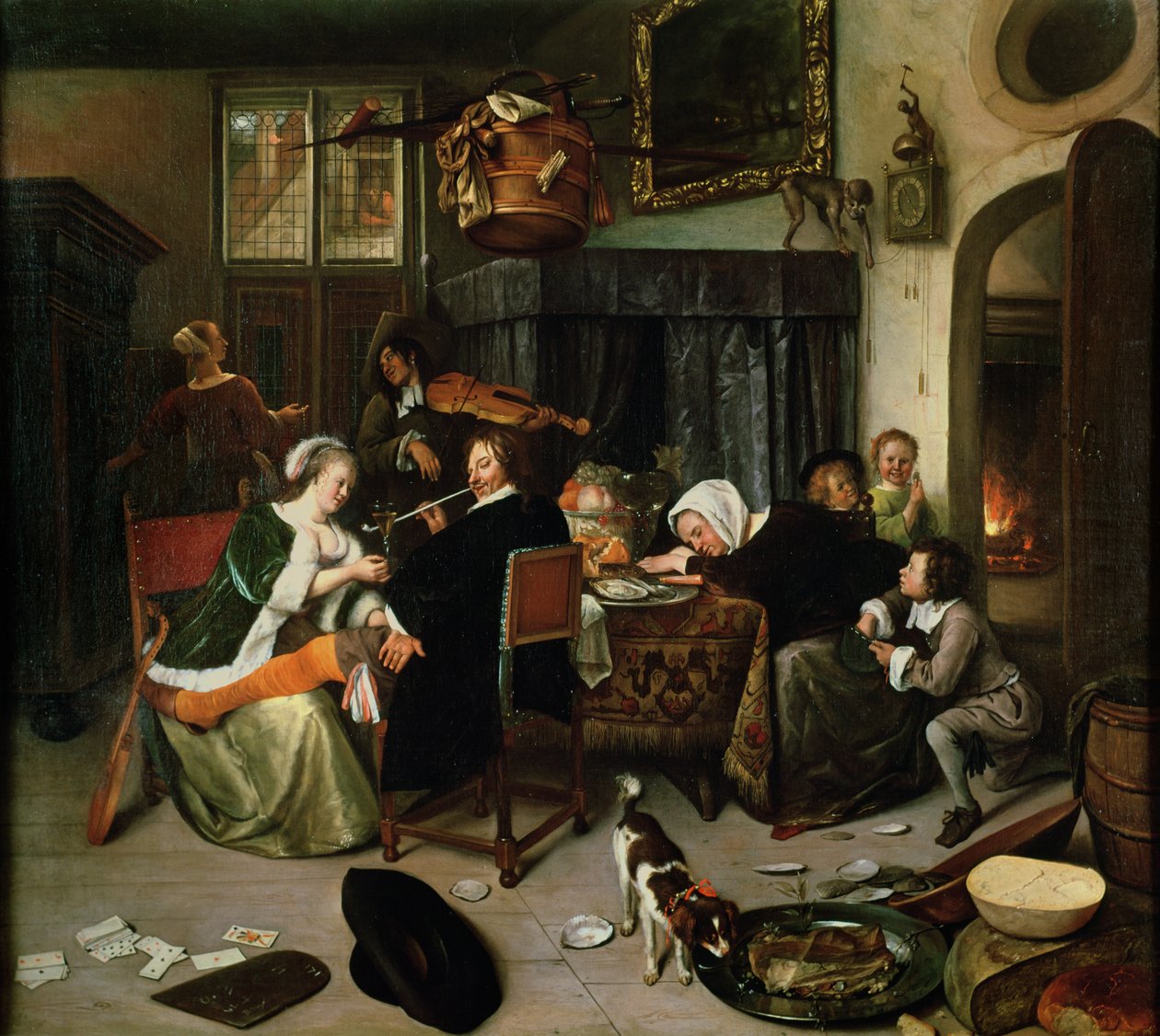 The Dissolute Household，1668 作者 扬·哈维克斯佐恩·斯汀