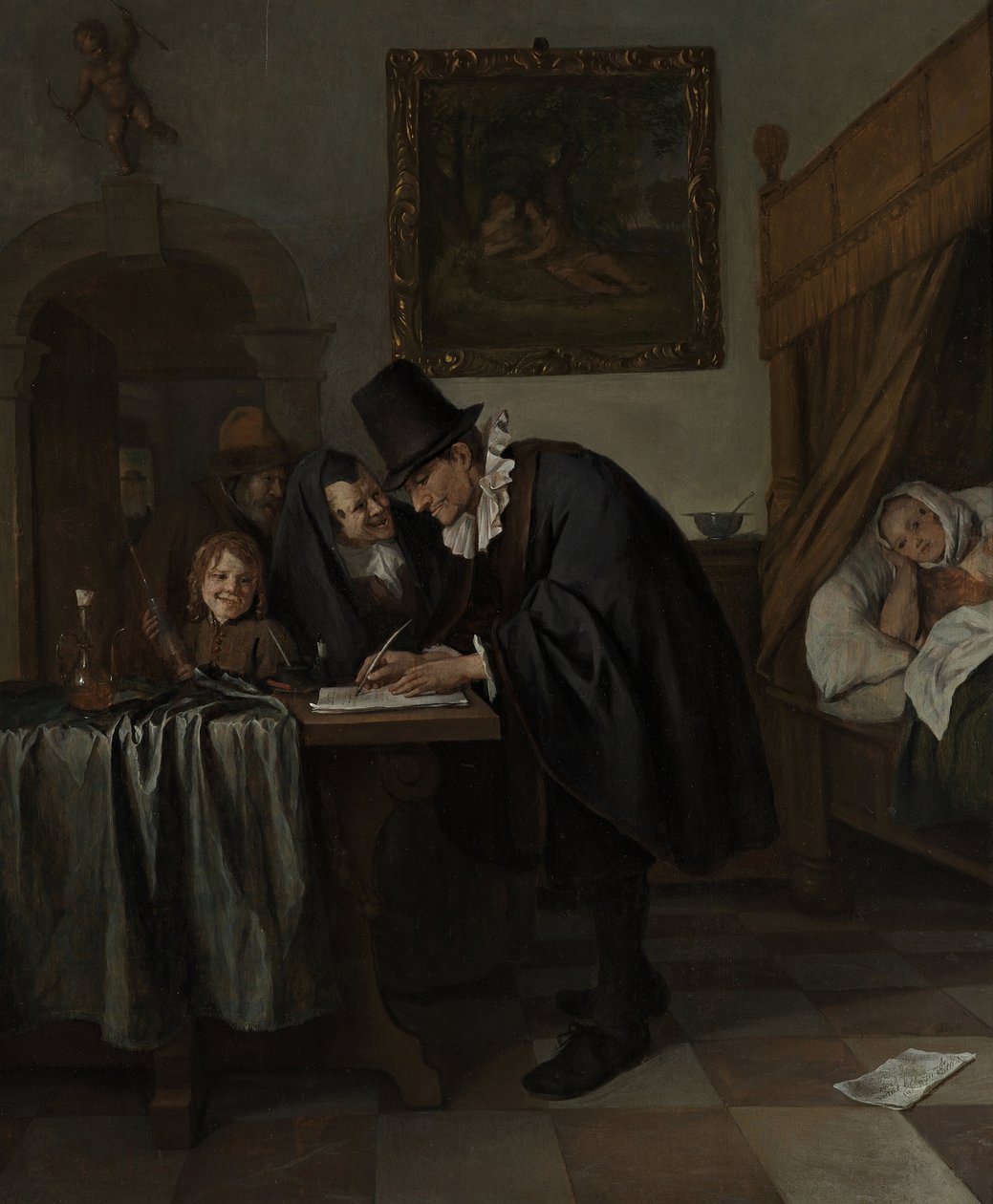 The Doctors Visit，大约1665年 作者 扬·哈维克斯佐恩·斯汀