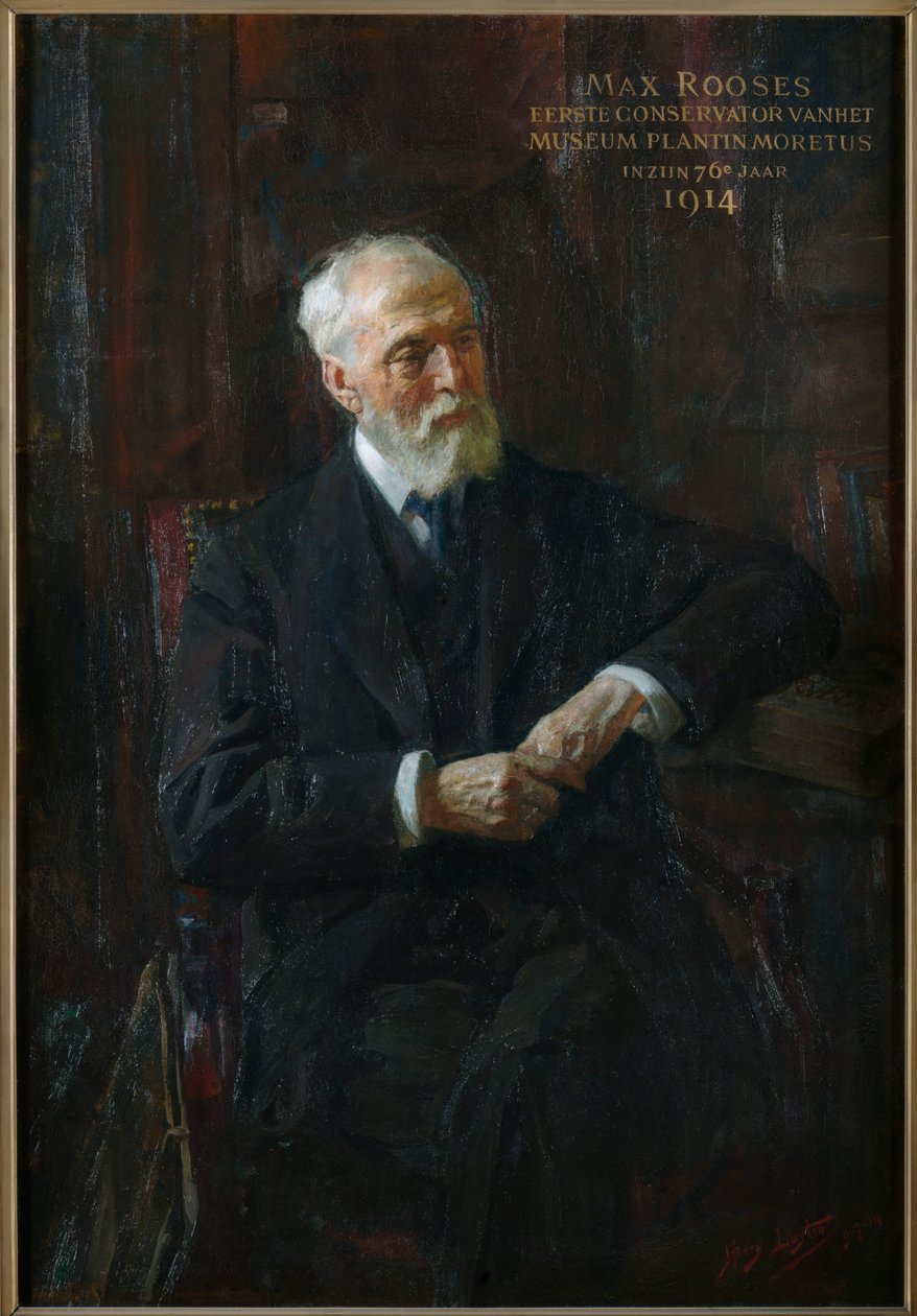 Max Rooses 1839-1914的肖像，1914年。 作者 扬·亨德里克·卢滕
