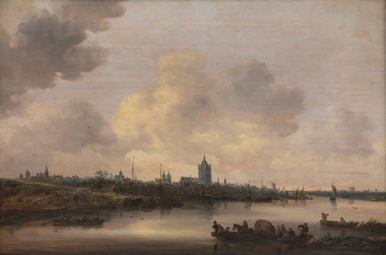 阿纳姆市的景色，1646年 作者 Jan Josefsz Goyen van