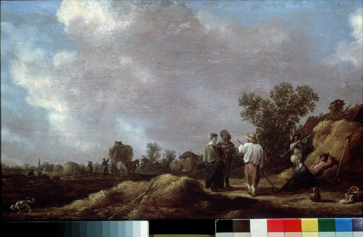 "干草堆》（La fenaison） Jan Josefsz van Goyen (1596-1656) 1630 莫斯科波奇金博物馆 作者 扬·约瑟夫斯·范·高恩