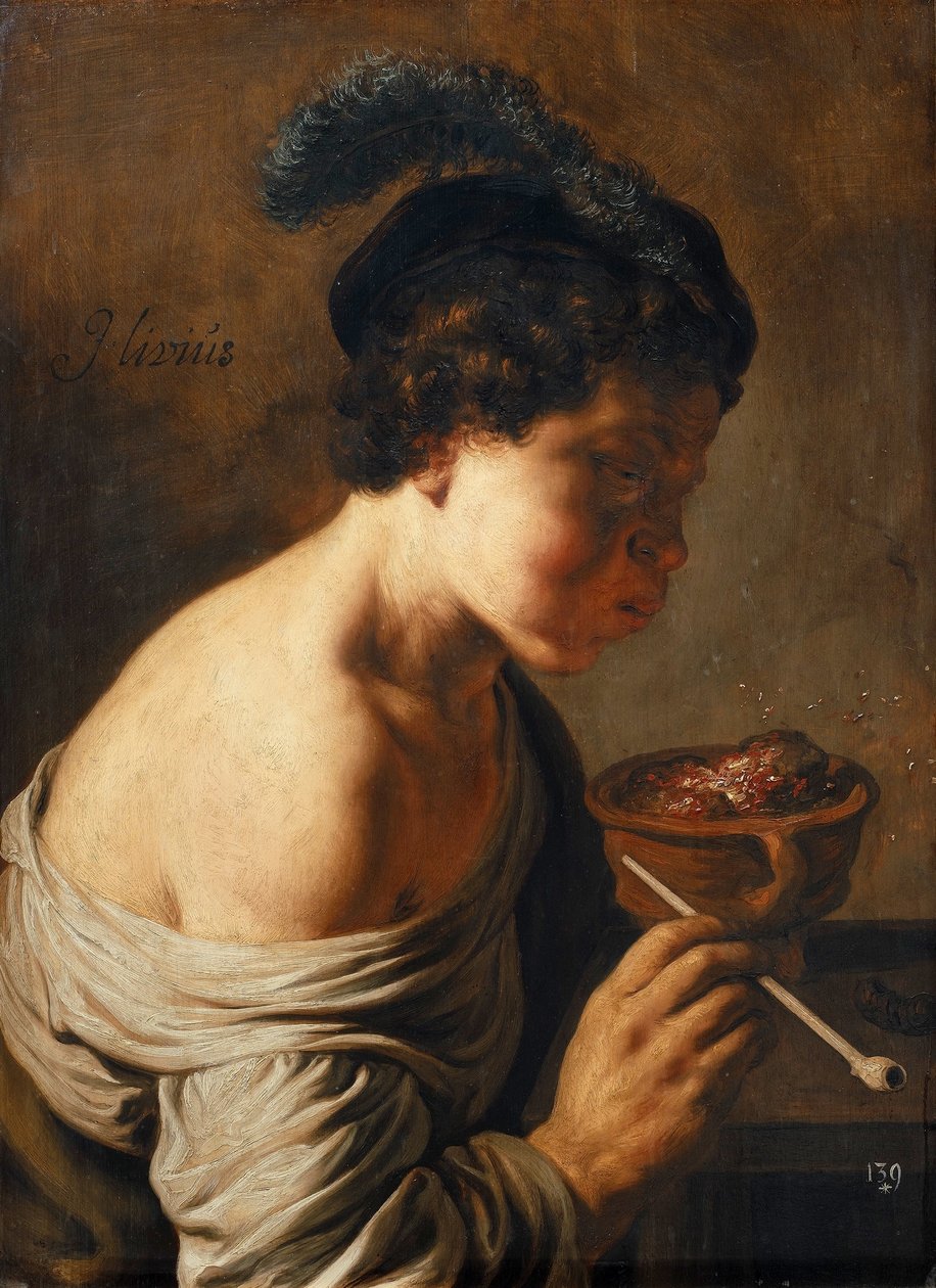 吹煤球的青年 作者 扬·利文斯（Jan Lievens）