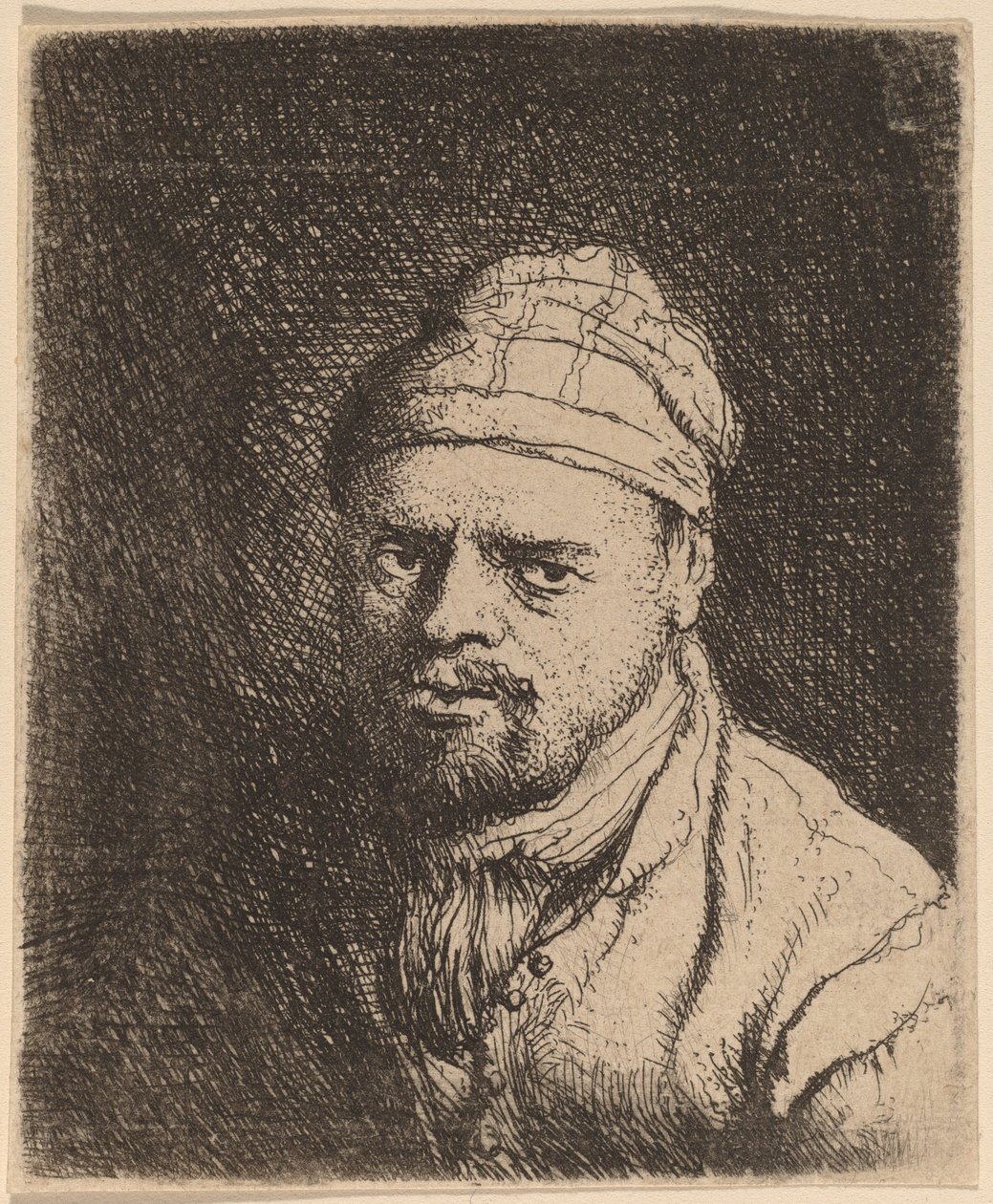 带帽厨师半身像 作者 扬·利文斯（Jan Lievens）