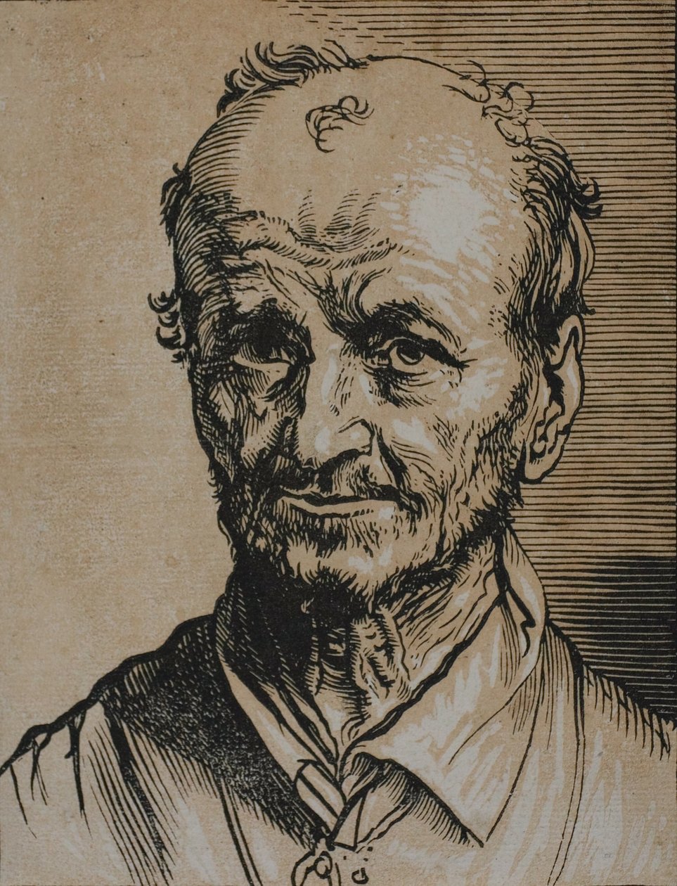 面向前方的男子半身像 作者 扬·利文斯（Jan Lievens）