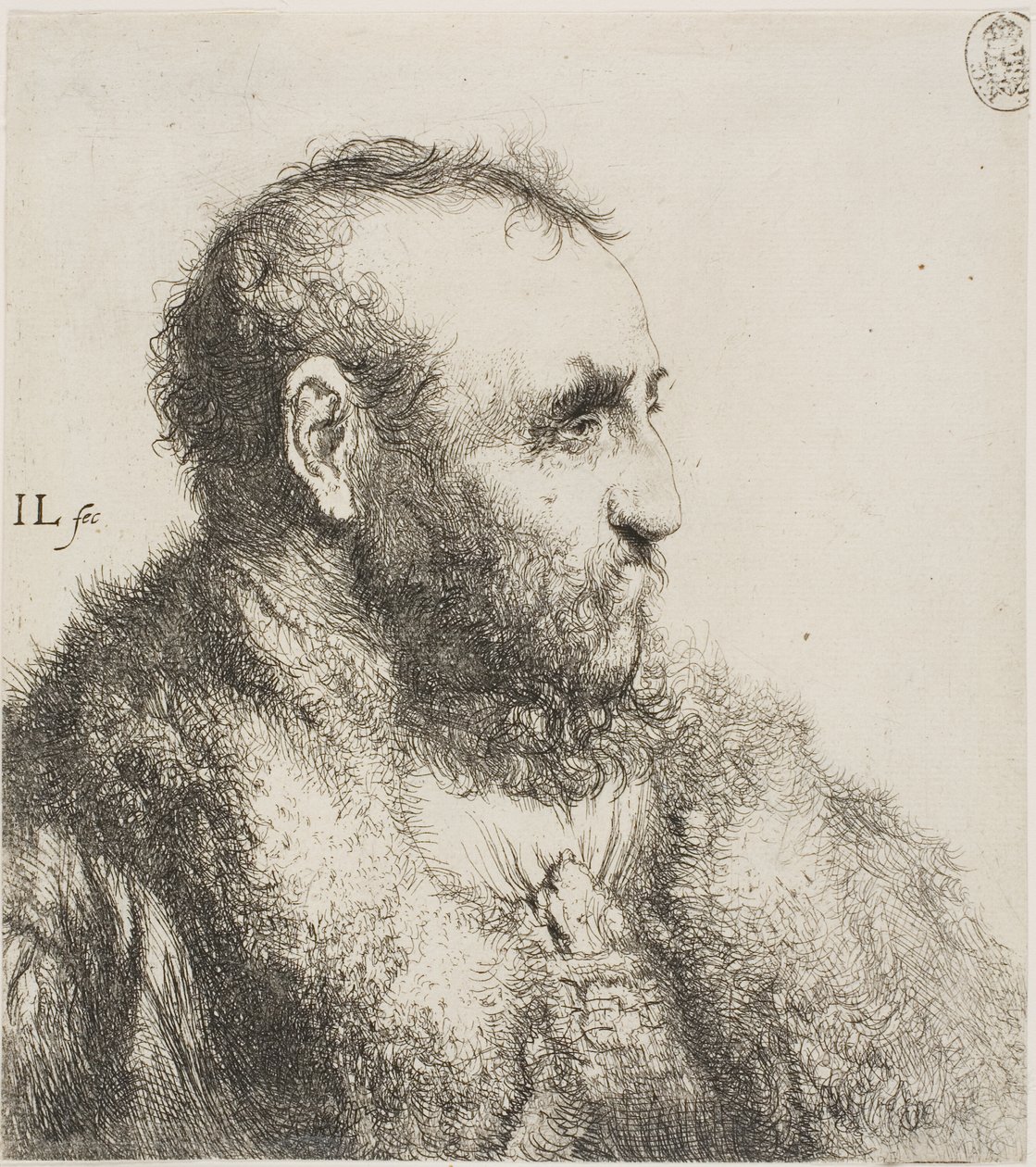 老人半身像 作者 扬·利文斯（Jan Lievens）