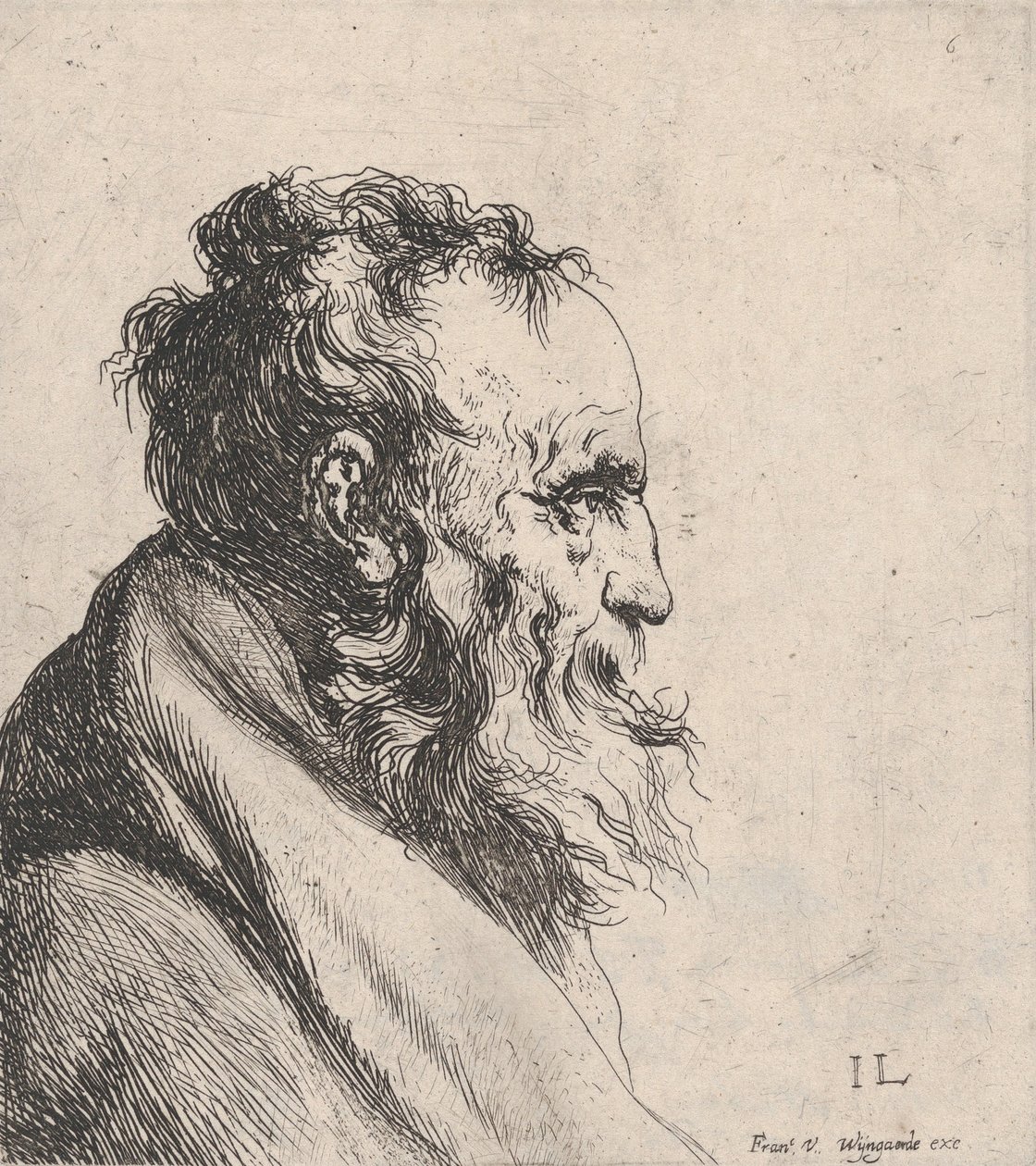 老人的半身像，1620-74。 作者 扬·利文斯（Jan Lievens）