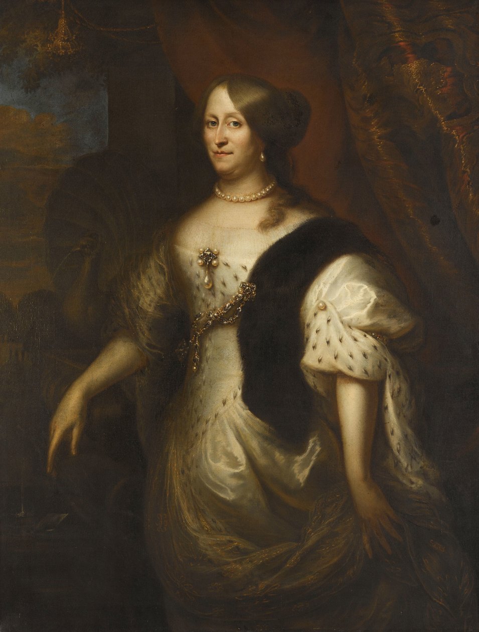 Cornelia Teding van Berkhout (1614-80)，Maerten Harpertsz Tromp 的妻子 作者 扬·利文斯（Jan Lievens）