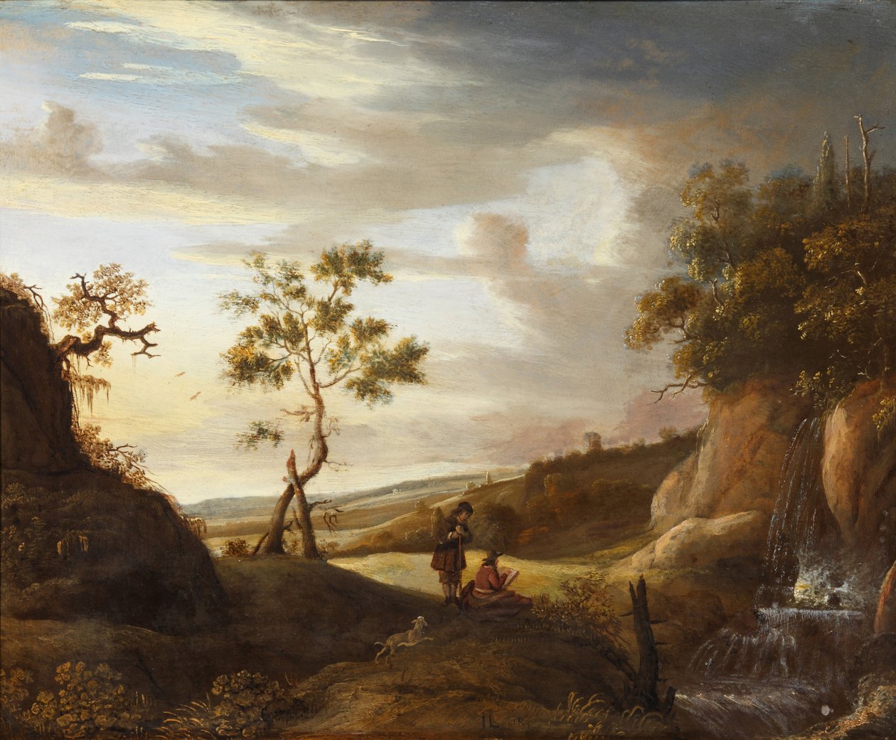 与风景如画的画家的风景，1640年代 作者 扬·利文斯（Jan Lievens）