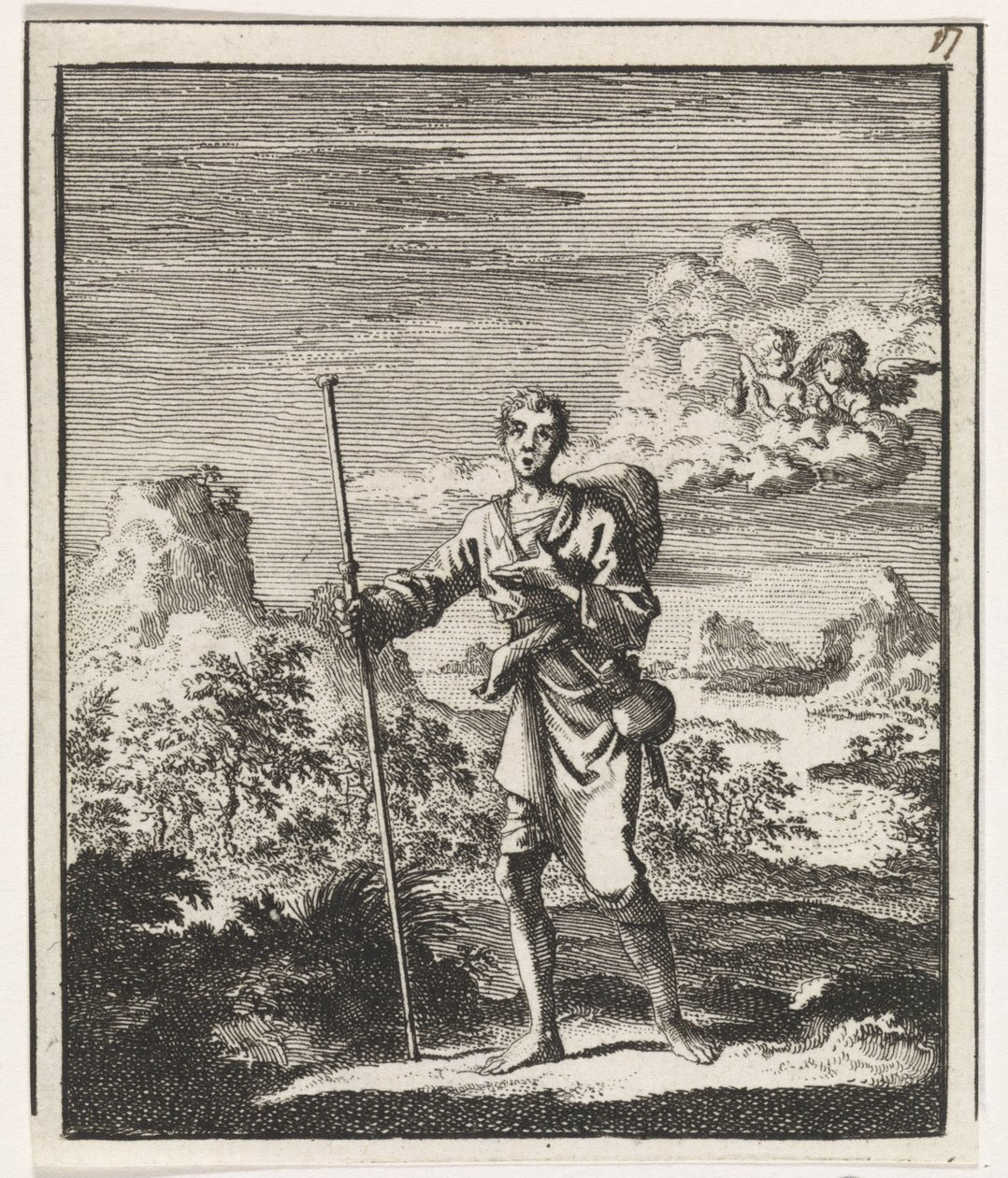 Pelgrim in een berglandschap 作者 扬·路肯（Jan Luyken）