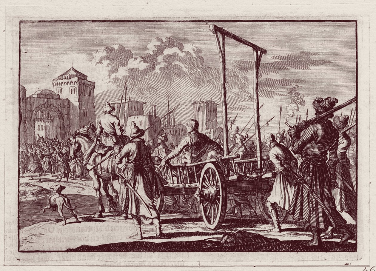 Stenka Razin在莫斯科被处决之前，1698年 作者 扬·路肯（Jan Luyken）