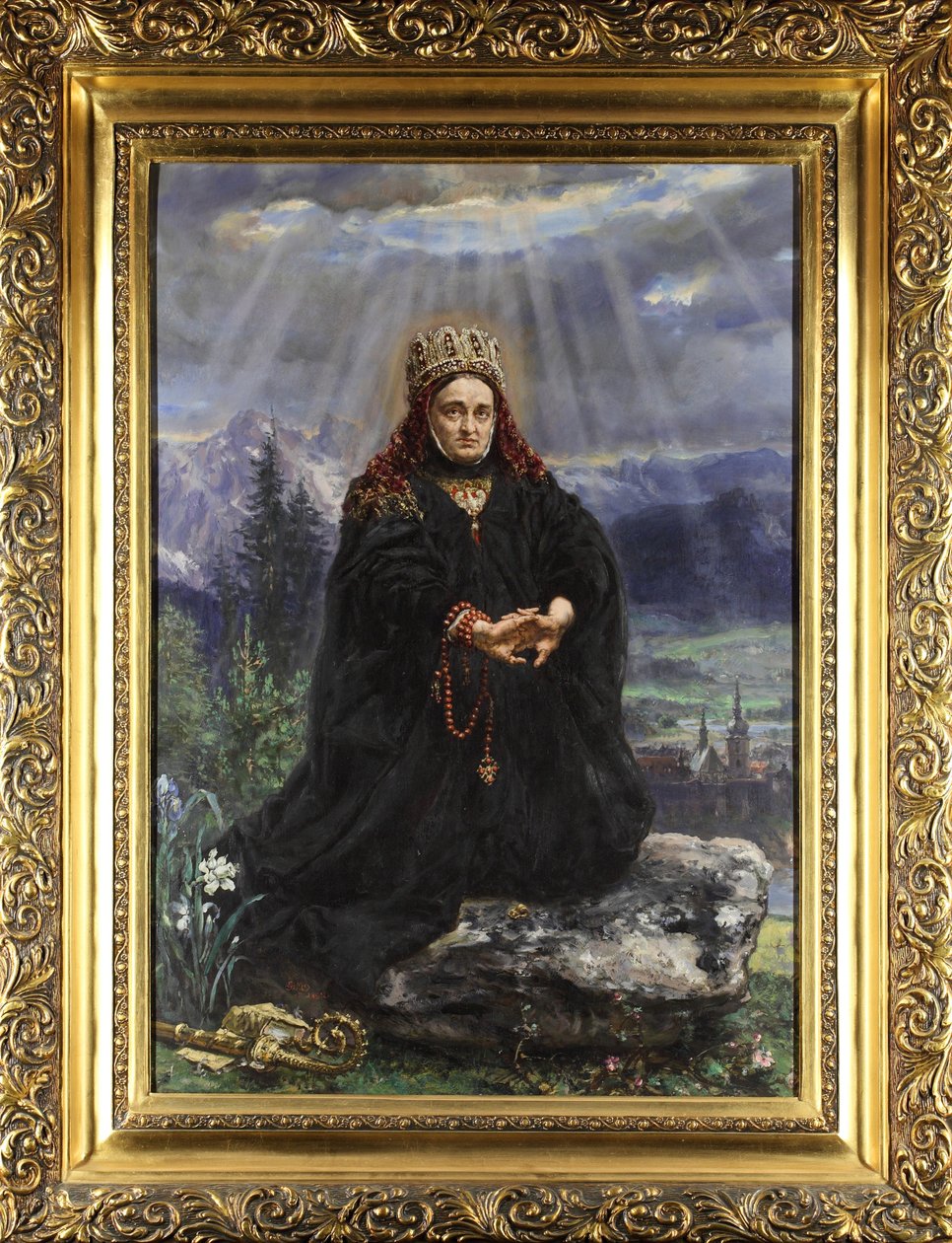 Kinga de Pologne (Kunegunda, ou Cunegonde) (1234 - 1293) - Saint Kinga of Poland par Matejko, Jan Alojzy (1838-1893) 作者 扬·阿洛伊兹·马捷科