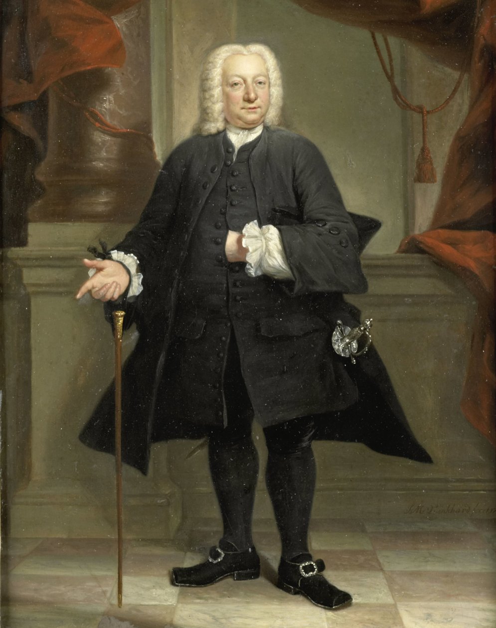 一个人的肖像 作者 Jan Maurits Quinkhard（艺术家签名）