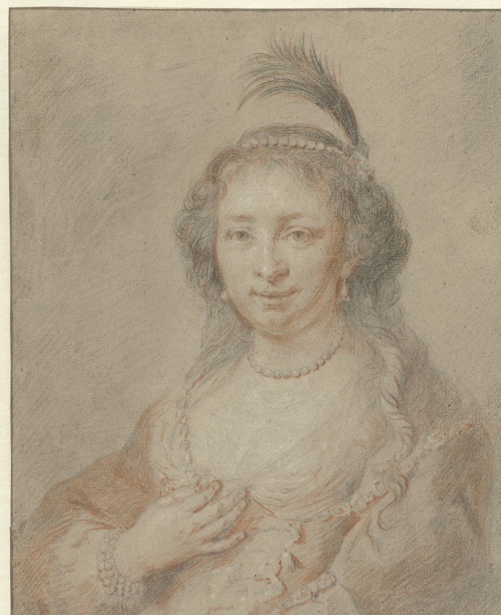 萨拉·范·贝尔勒 (Sara van Baerle) 的肖像，飞利浦·范·多普 (Philips van Dorp) 的妻子 作者 扬·莫里茨·昆克哈德