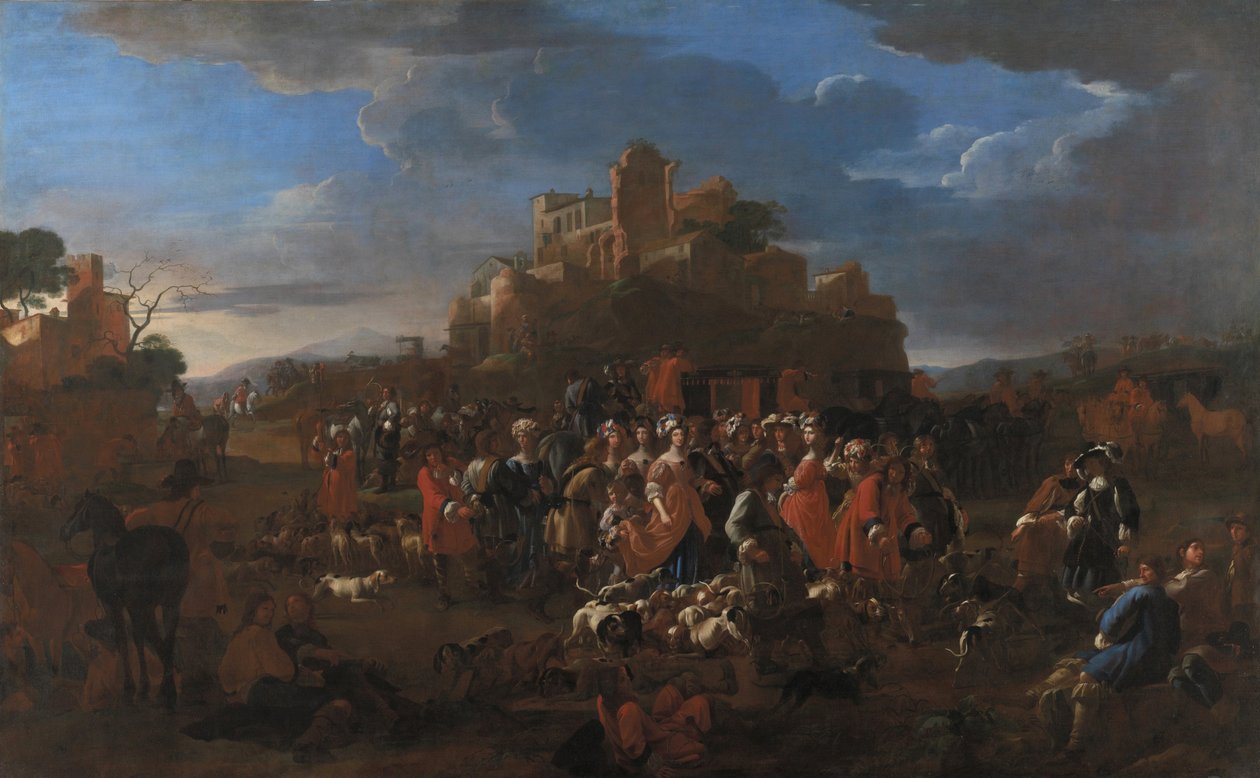 萨伏依公爵（Charles Emmanuel II）和萨瓦（Savoy）公爵和弗朗索瓦兹·马德琳（FrançoiseMadeleinedOrléans）在皇家法院任职 作者 扬·米尔（Jan Miel）