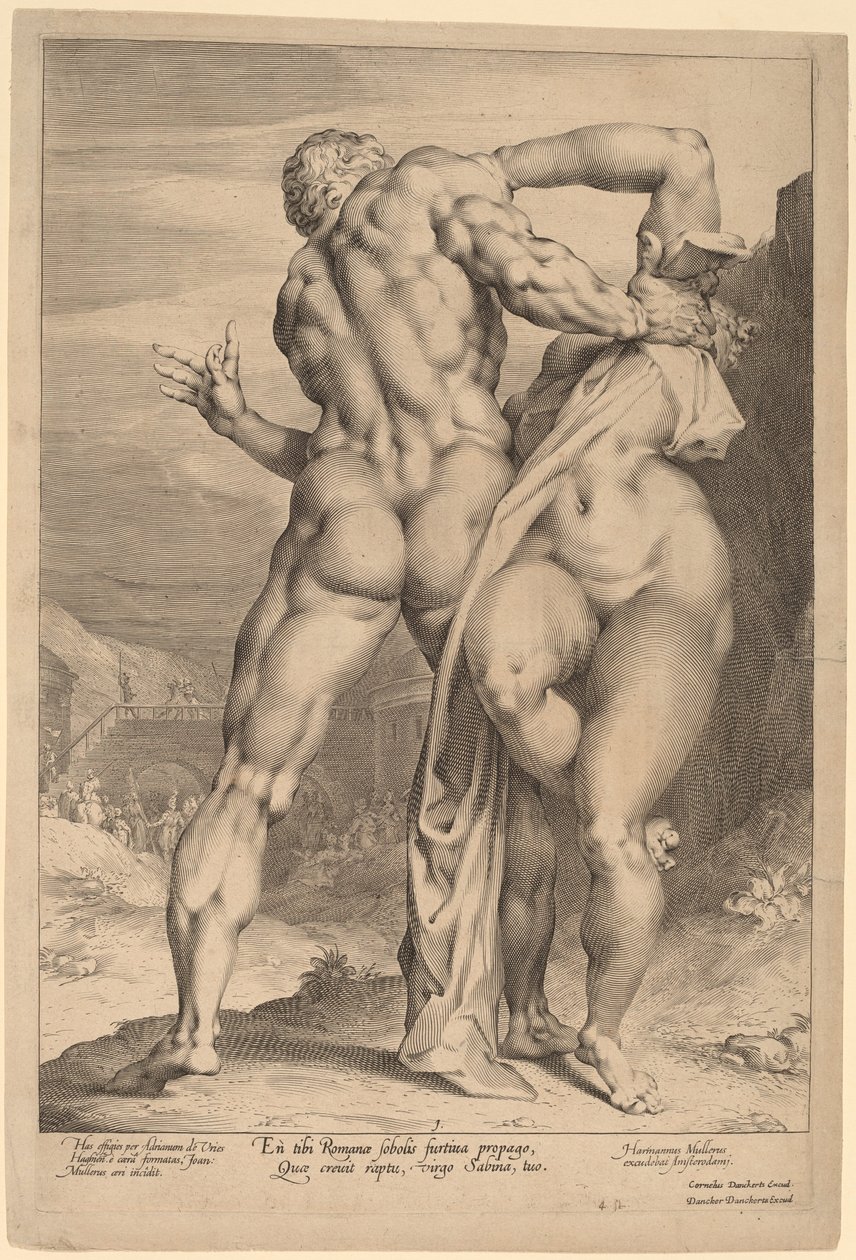 强奸萨宾妇女（从后面看） 作者 扬·穆勒（Jan Muller），仿照阿德里安·德弗里斯（Adriaen de Vries）