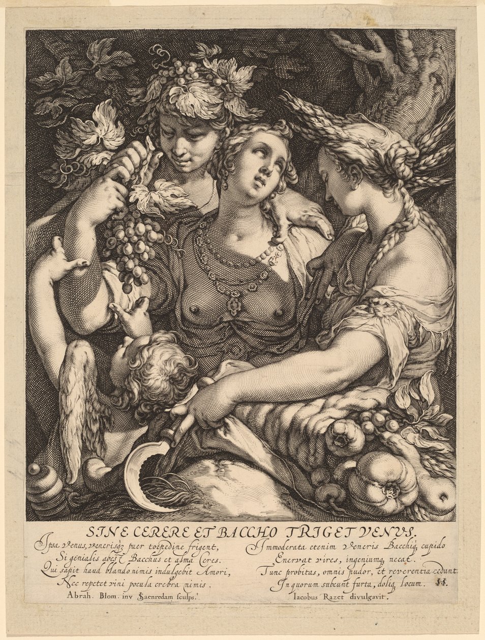 Sine Cerere 和 Baccho Friget Venus 作者 Jan Pietersz Saenredam，以亚伯拉罕·布洛马尔特为原型