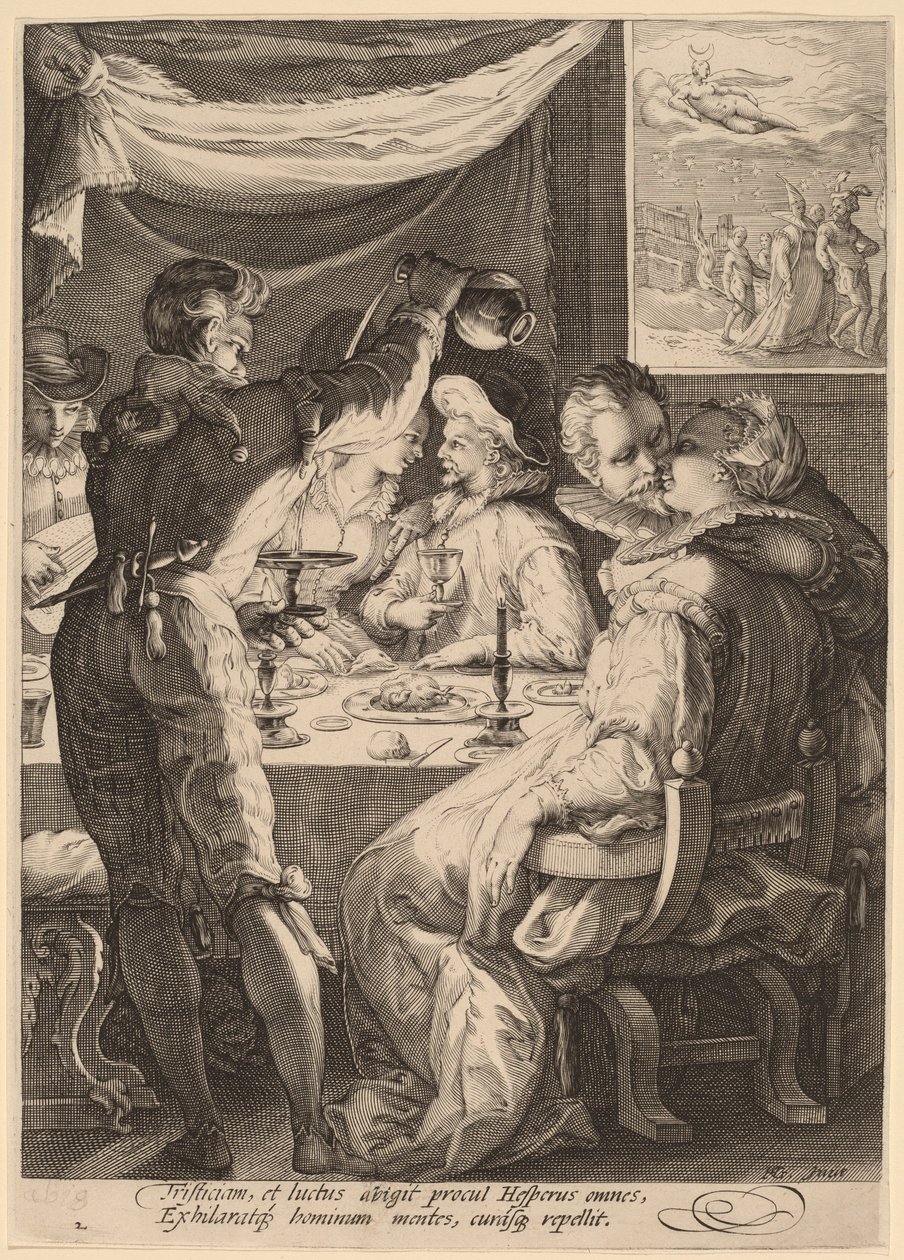 傍晚时分 作者 Jan Pietersz Saenredam，在 Hendrik Goltzius 之后