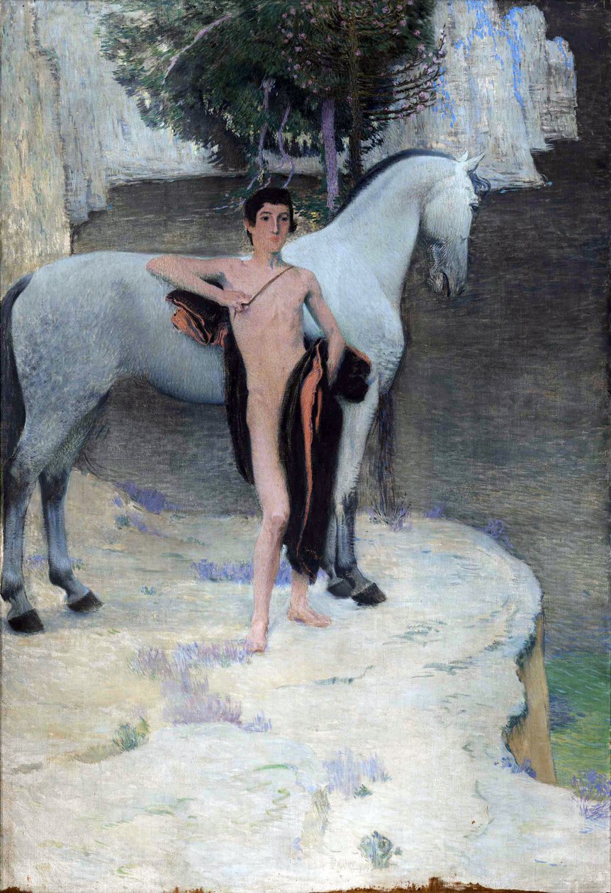Le lac noir - 黑湖 - 扬-普莱斯勒（1872-1918）。布面油画 作者 扬·普雷斯勒