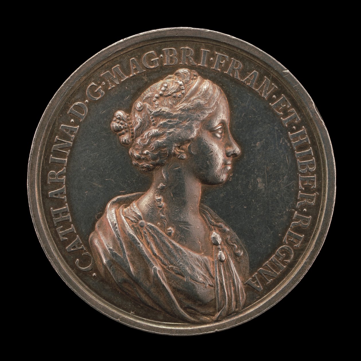 布拉干萨的凯瑟琳，1638-1705，英国国王查理二世的妻子，1662年[背面]，1662年。 作者 扬·罗蒂尔斯