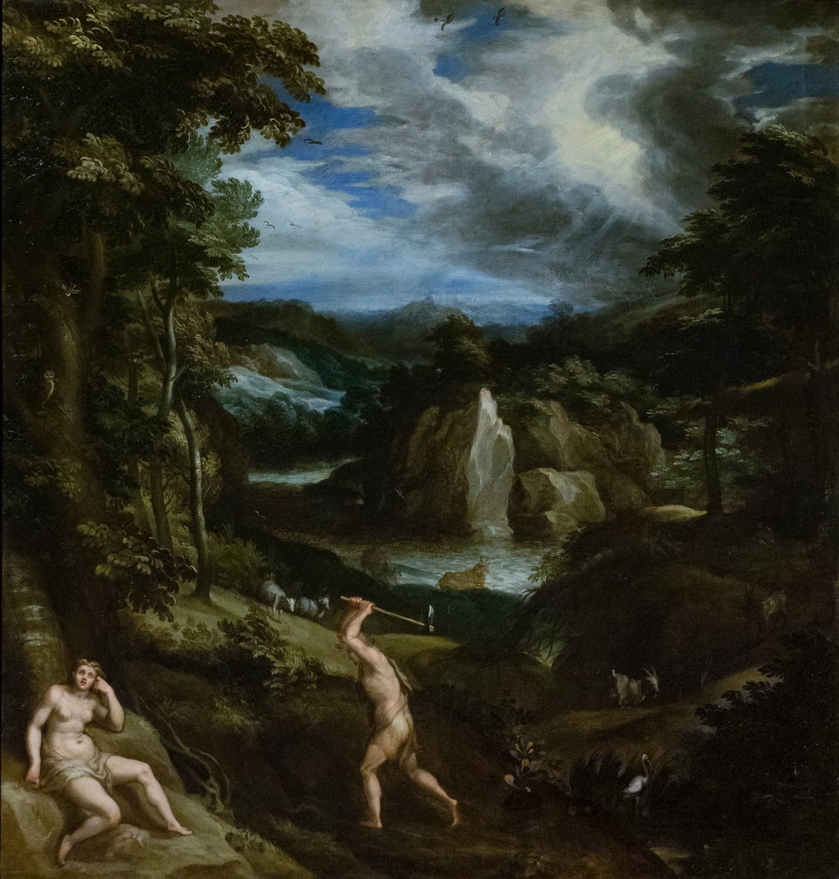 罪后的亚当和夏娃》，约 1586-89 年（布面油画） 作者 简·索恩斯