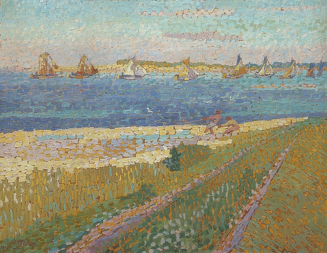 Fischerboote bei Veere（Veere的捕鱼船队）。 1907年 作者 扬·图洛普