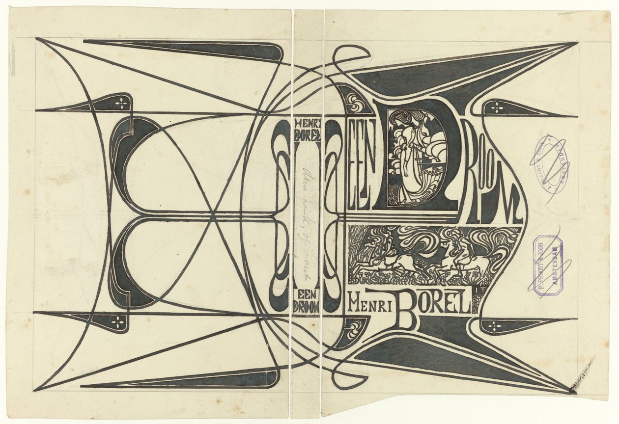 装订设计：Henri Borel，《一个梦》，1899 年 作者 扬·图洛普